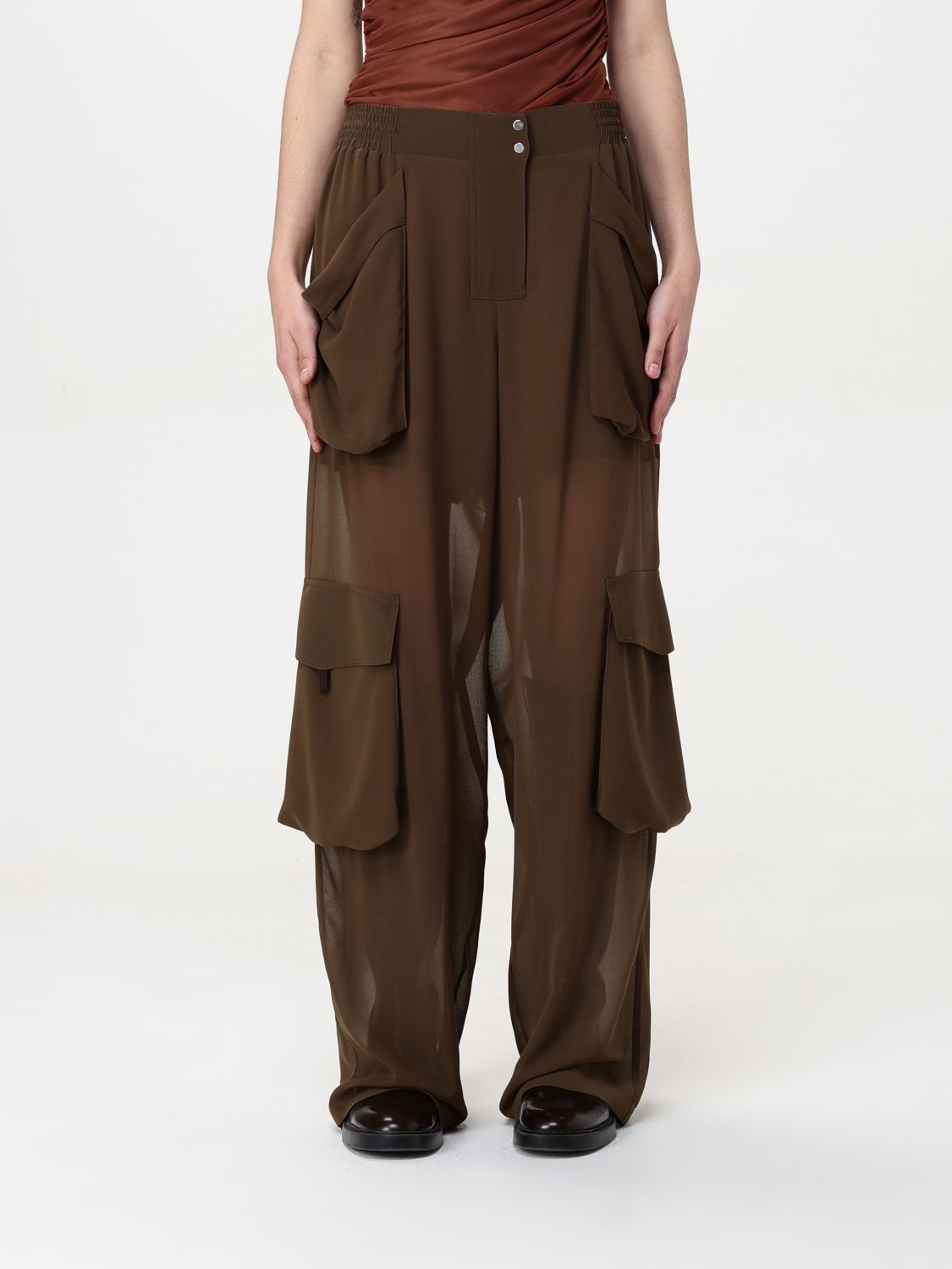 Pinko Pants Woman Green