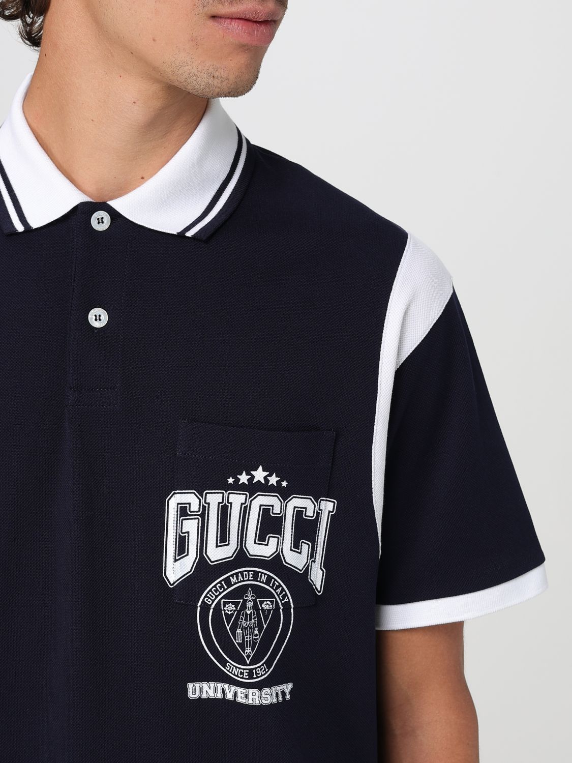 Gucci Polo Shirt Men Blue