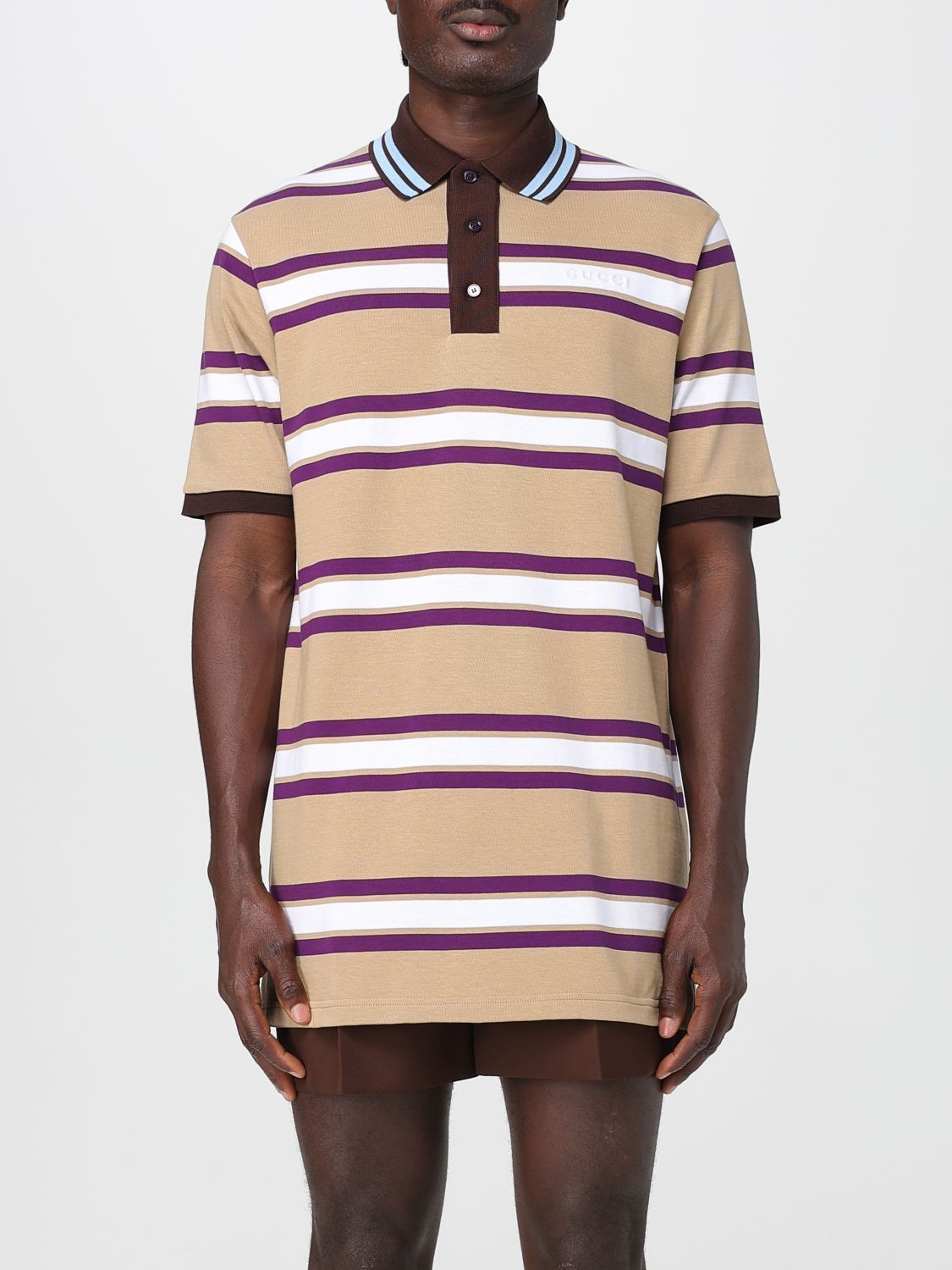 Gucci Polo Shirt Men Multicolor
