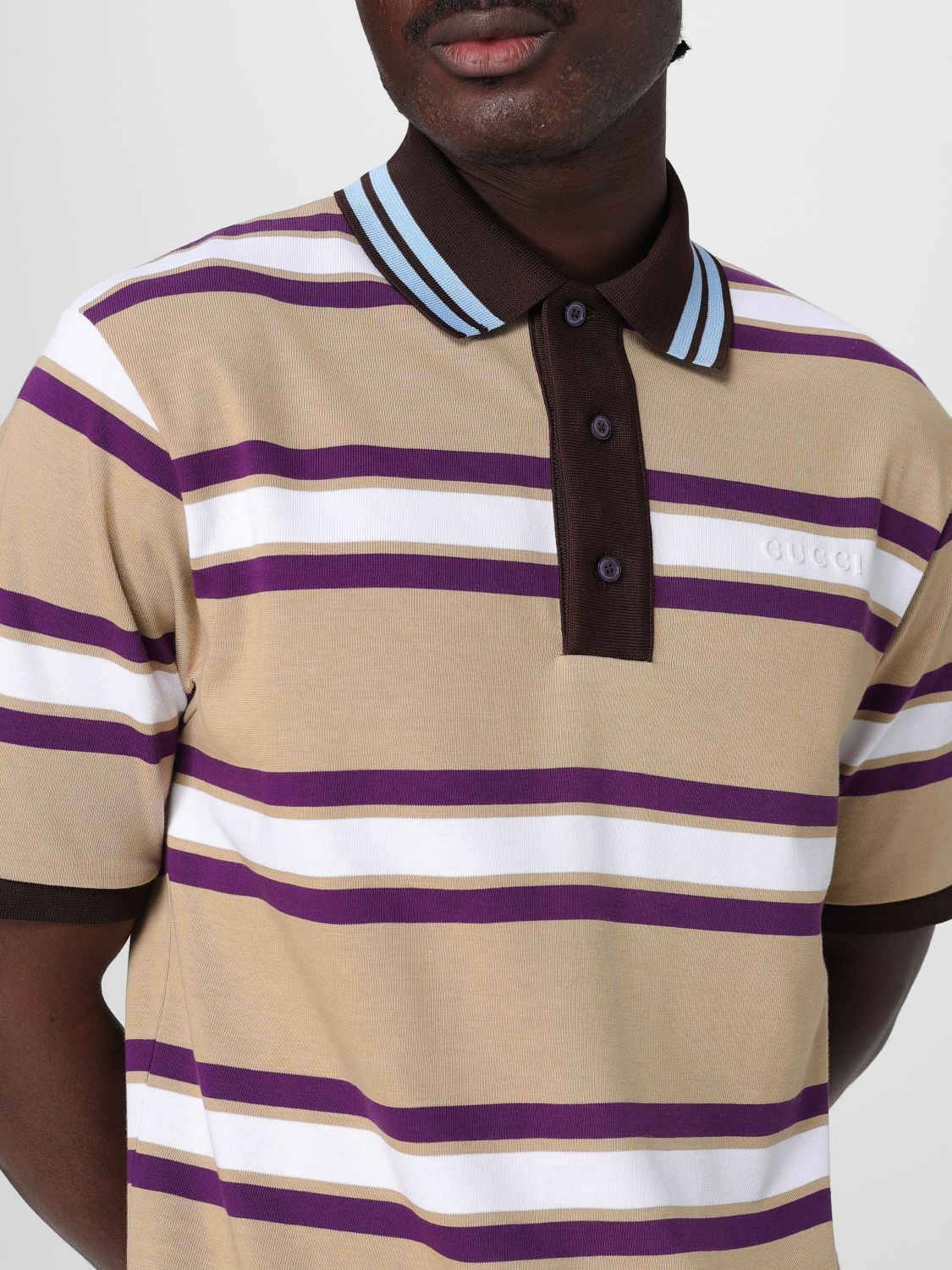 Gucci Polo Shirt Men Multicolor