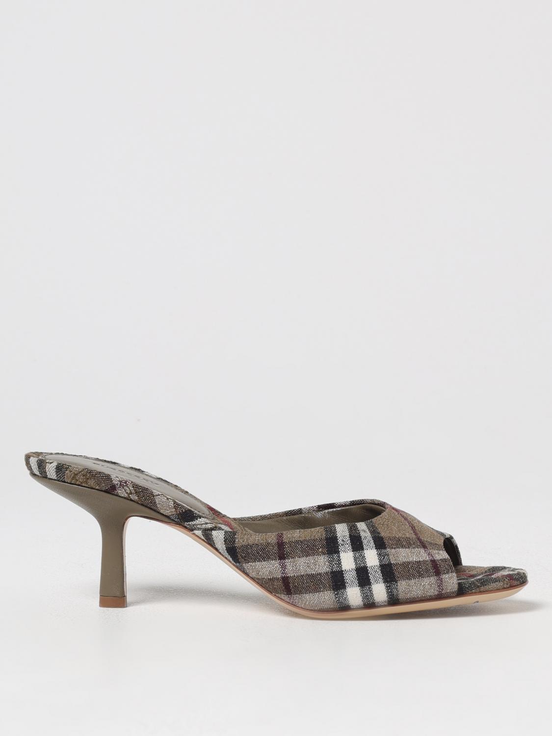 Burberry Heeled Sandals Woman Brown
