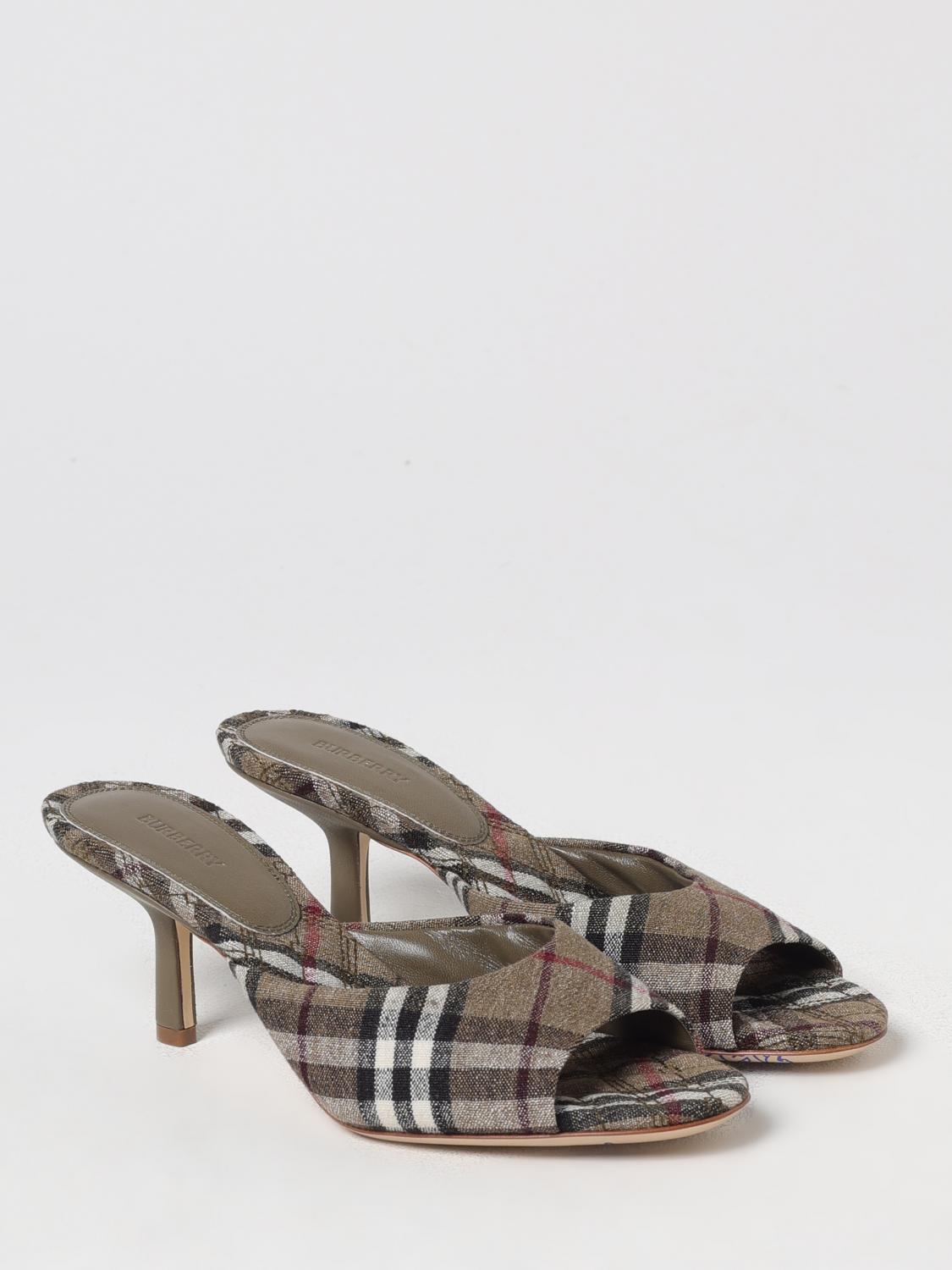 Burberry Heeled Sandals Woman Brown