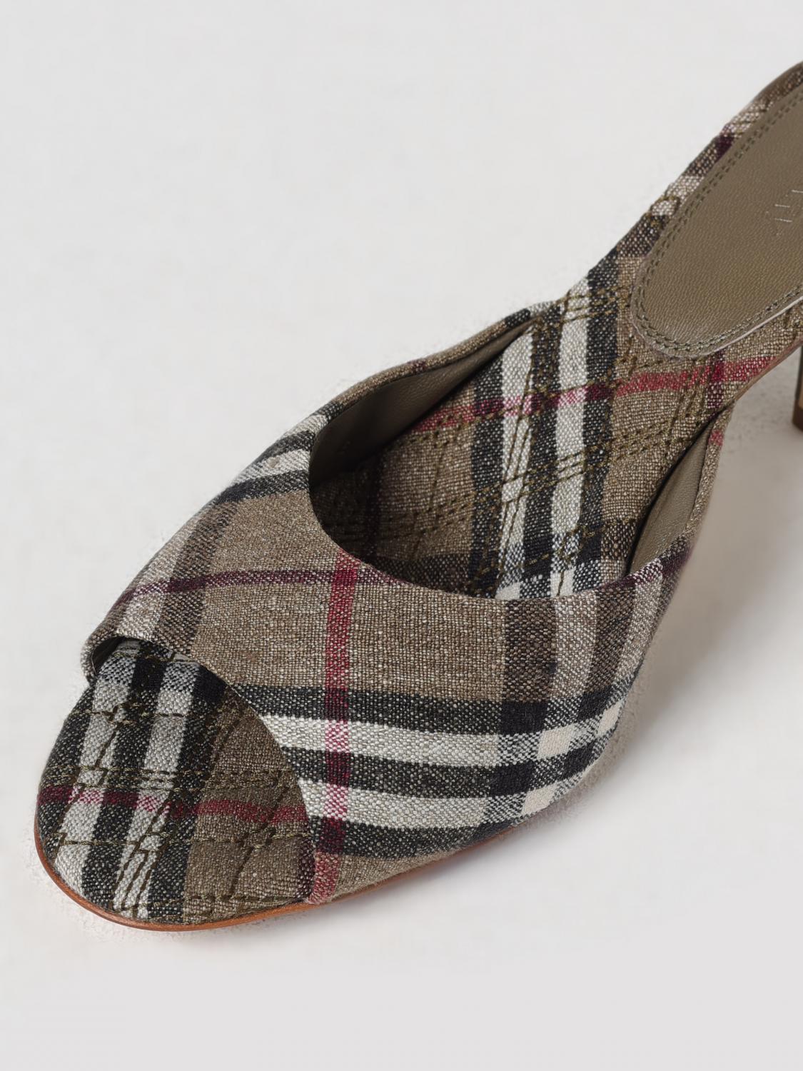 Burberry Heeled Sandals Woman Brown