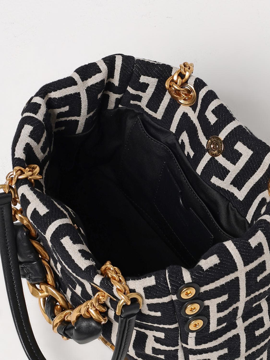 Balmain Tote Bags Woman Black