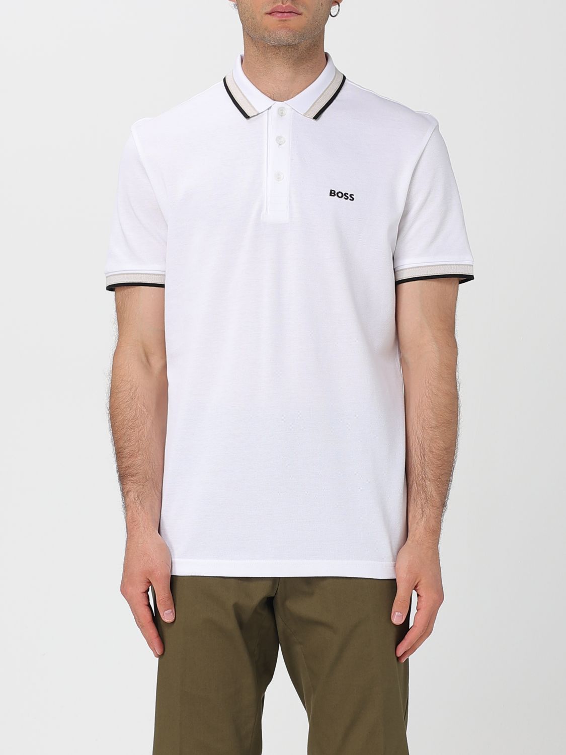 Boss Polo Shirt Men Beige