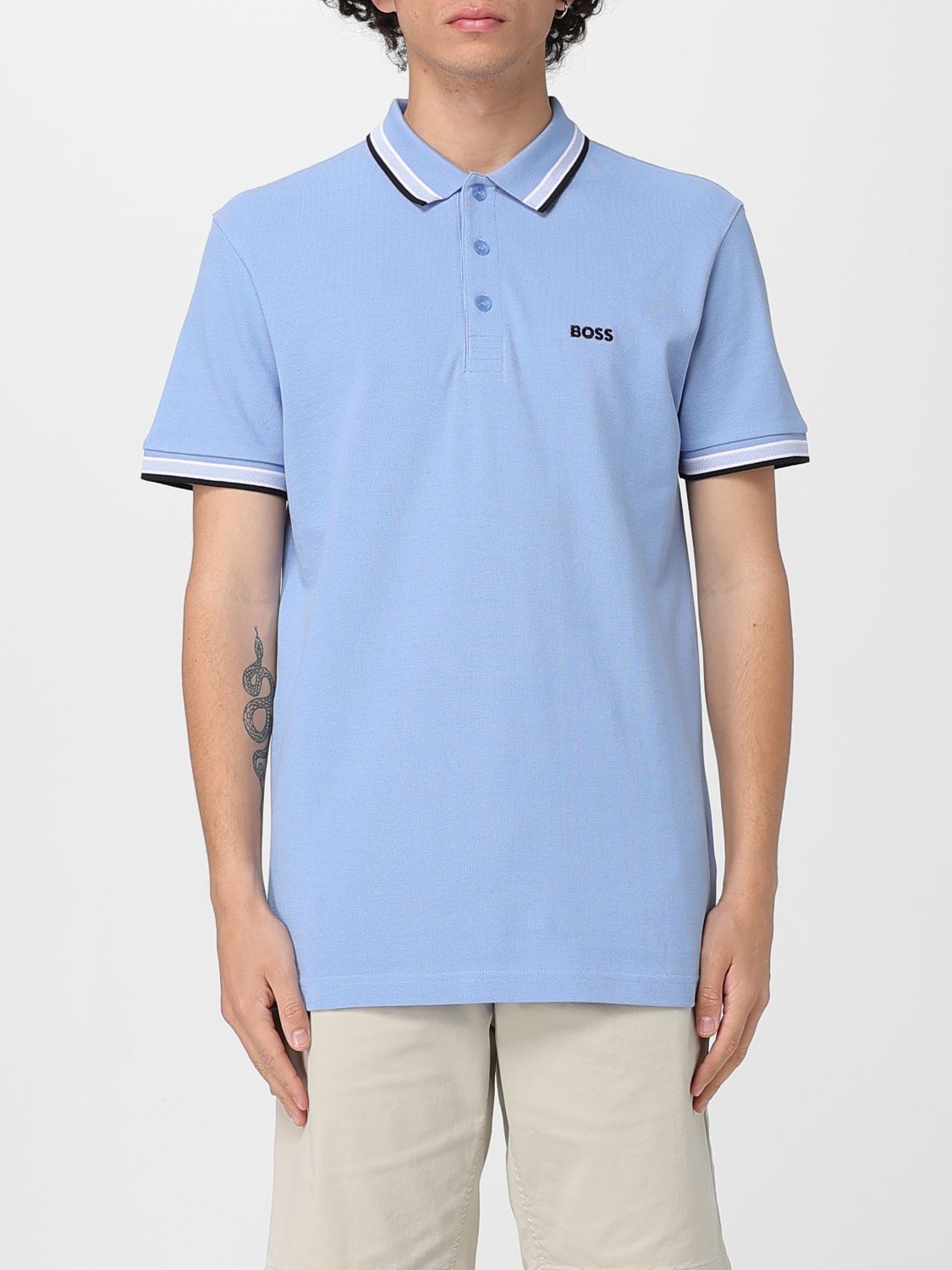 Boss Polo Shirt Men Beige