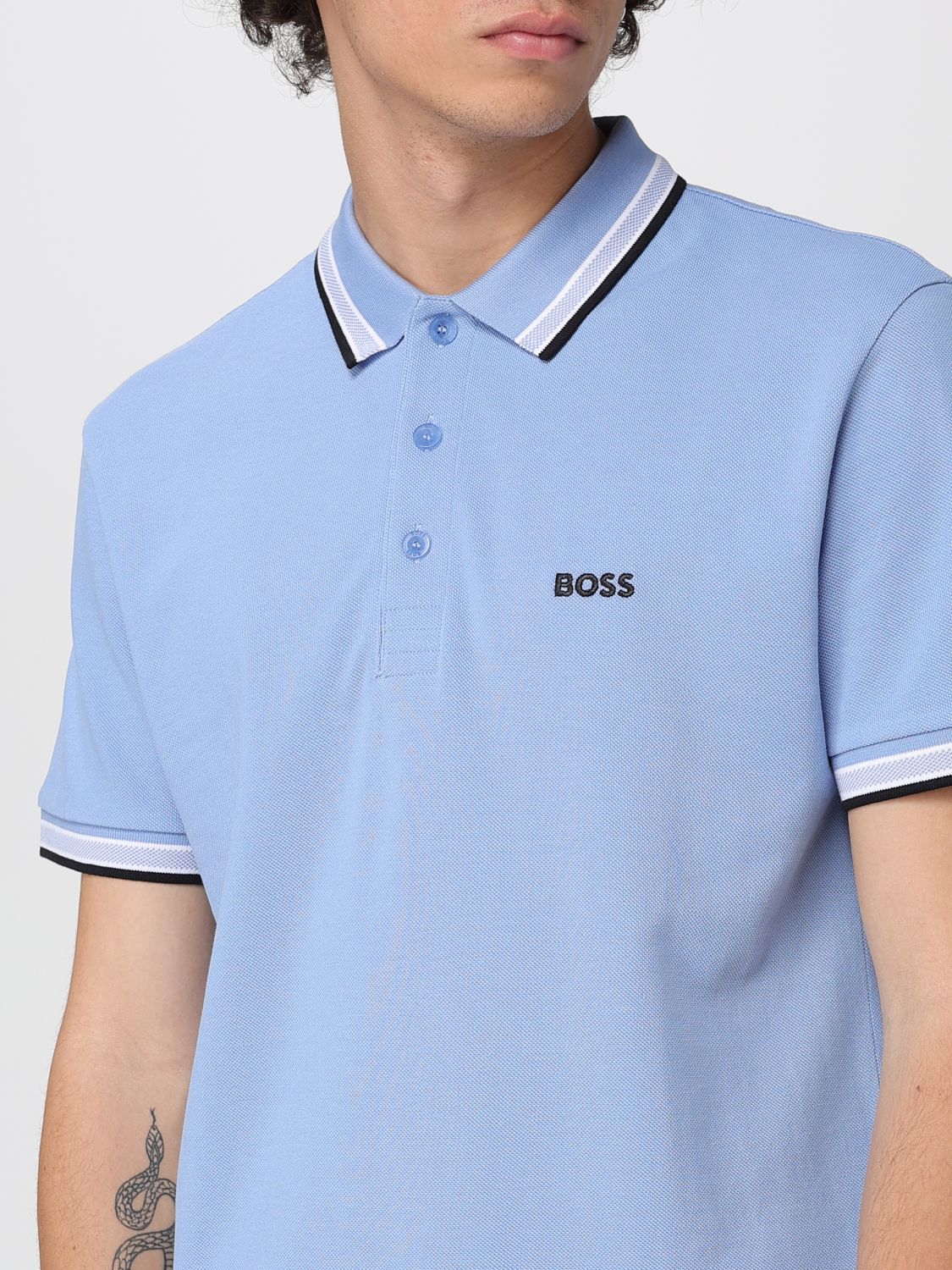 Boss Polo Shirt Men Beige