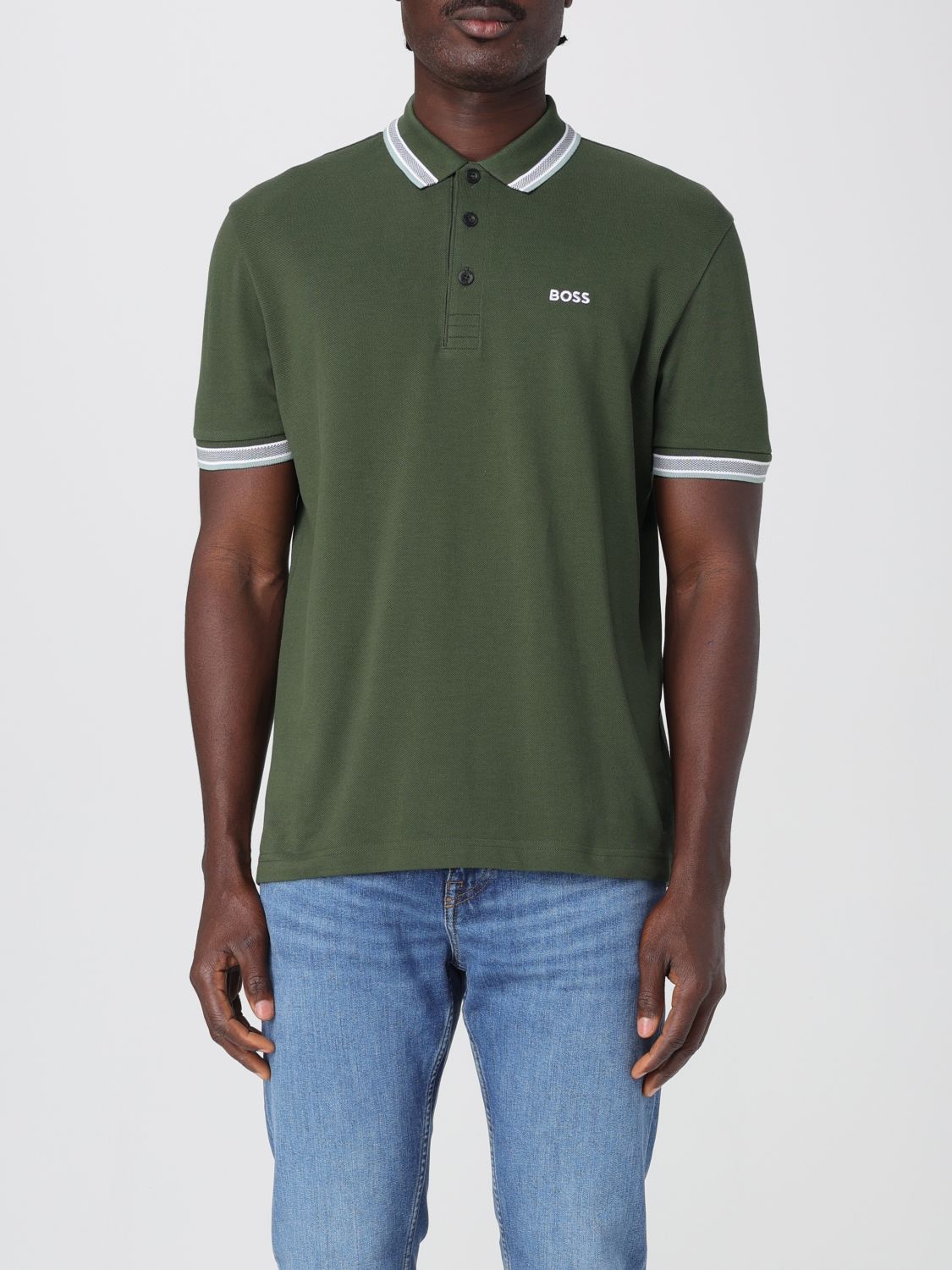 Boss Polo Shirt Men Beige