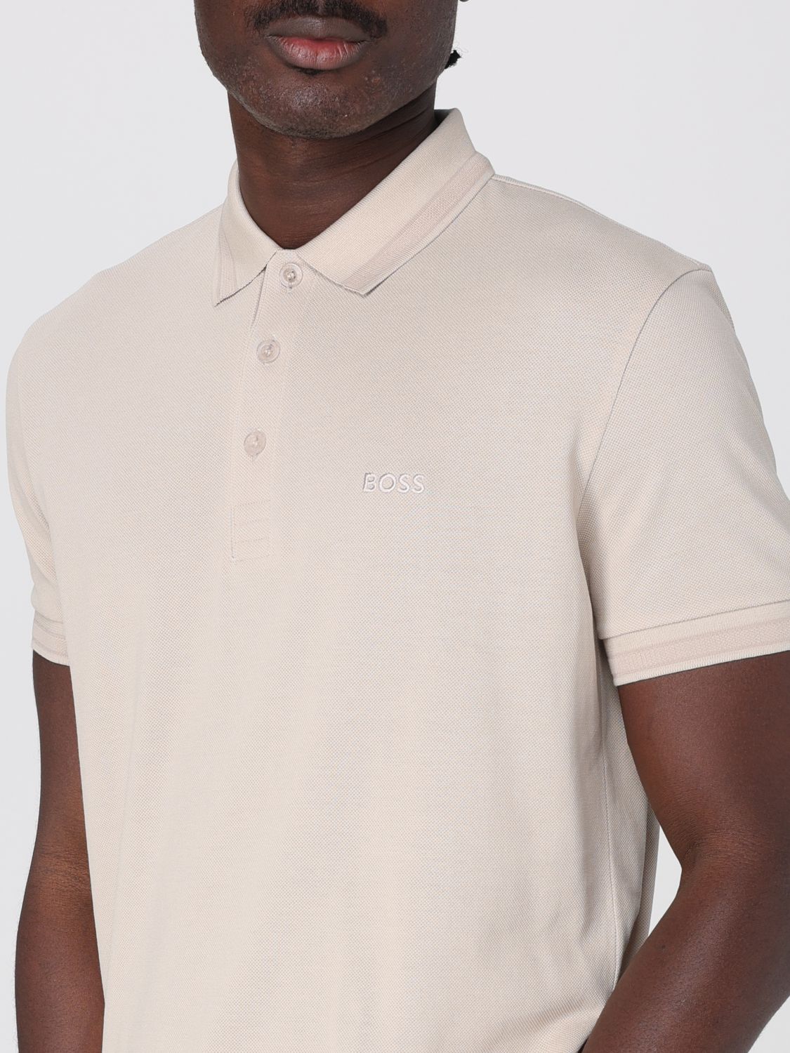 Boss Polo Shirt Men Beige