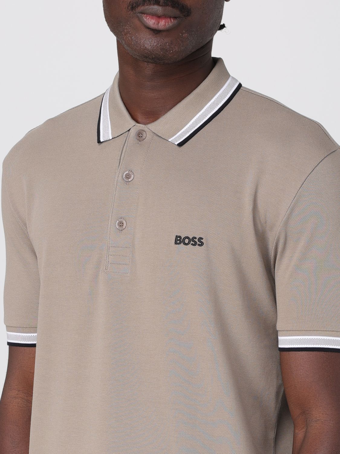 Boss Polo Shirt Men Beige
