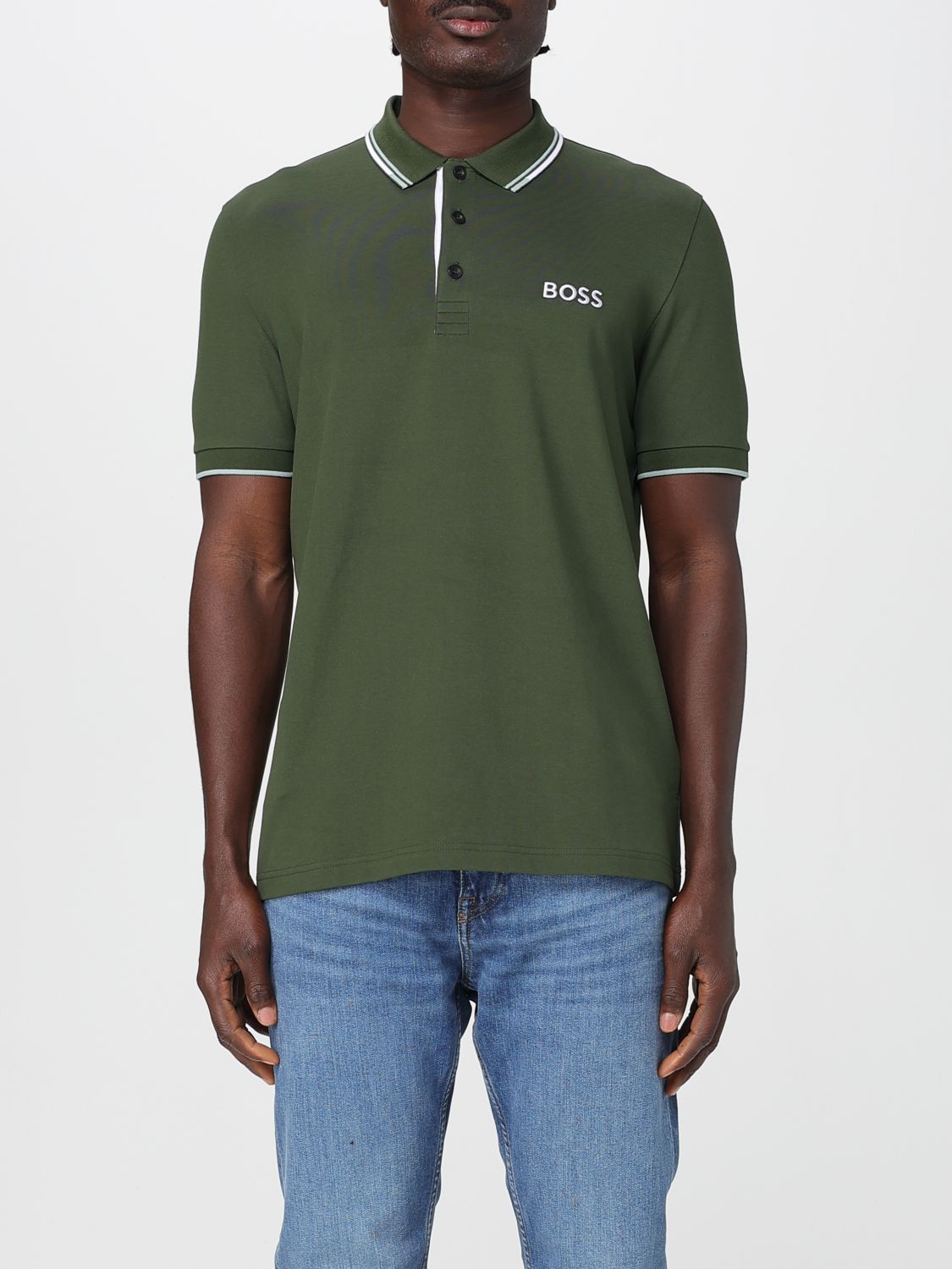 Boss Polo Shirt Men Beige