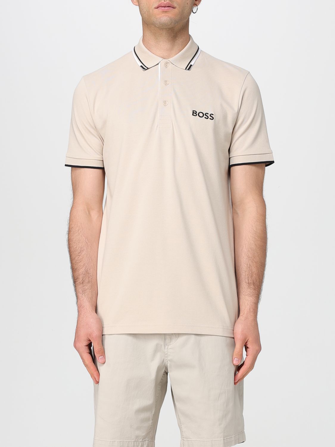 Boss Polo Shirt Men Beige