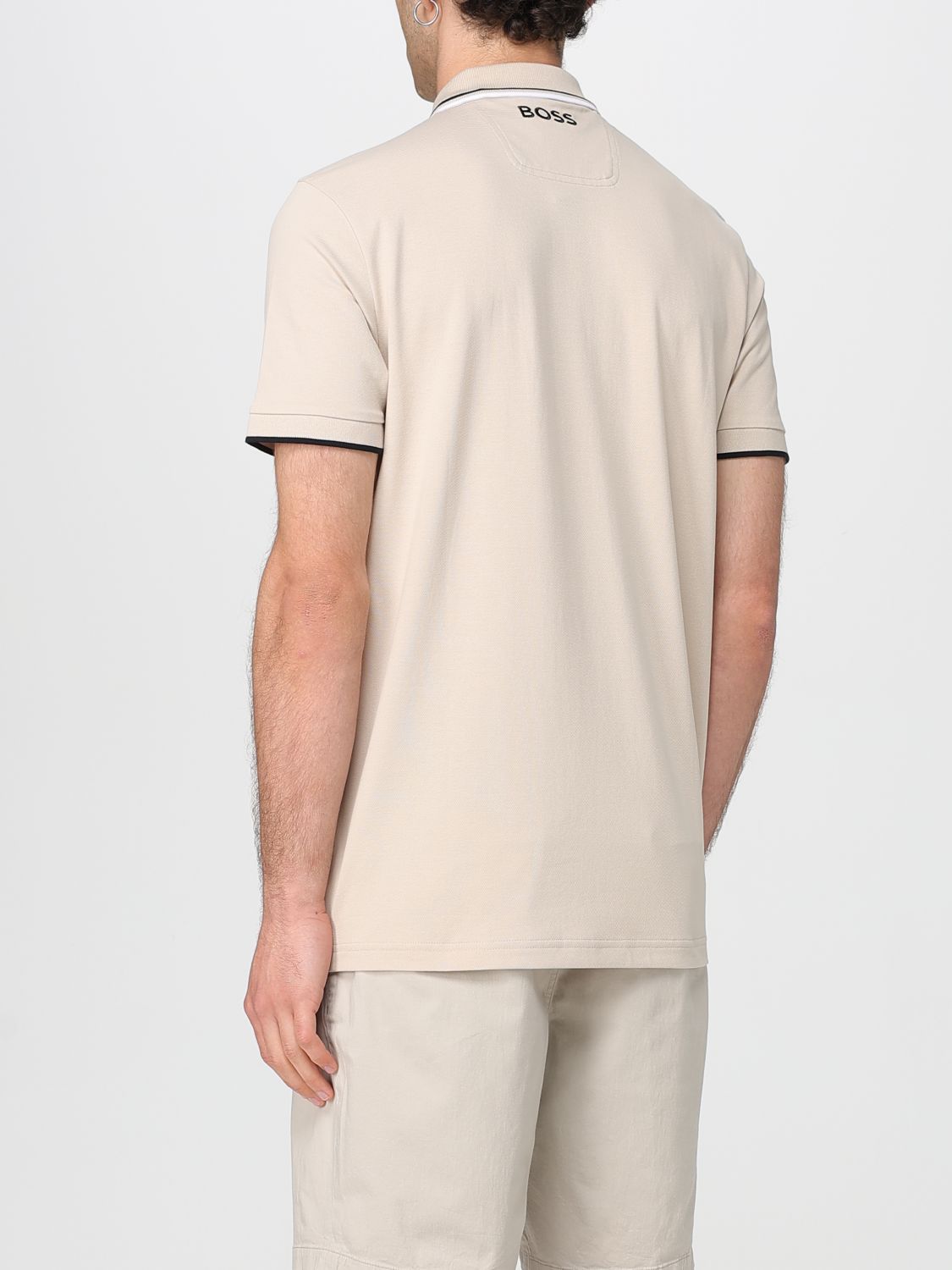 Boss Polo Shirt Men Beige