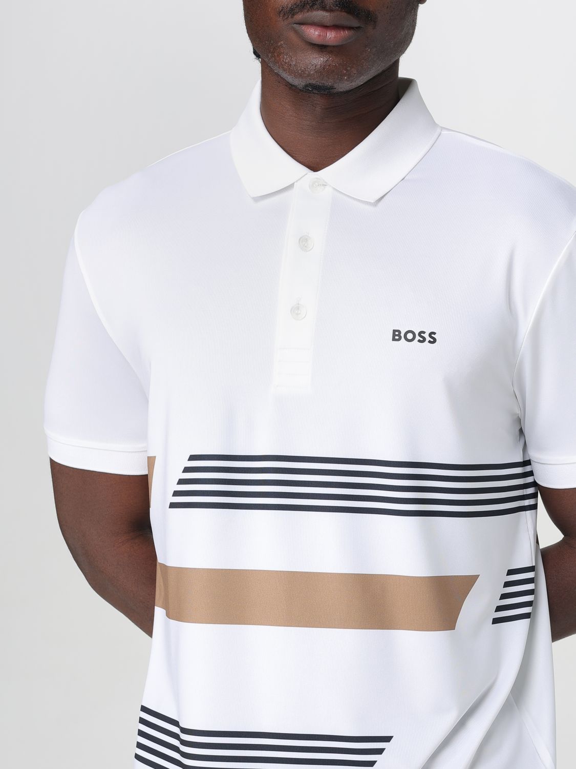 Boss Polo Shirt Men Natural