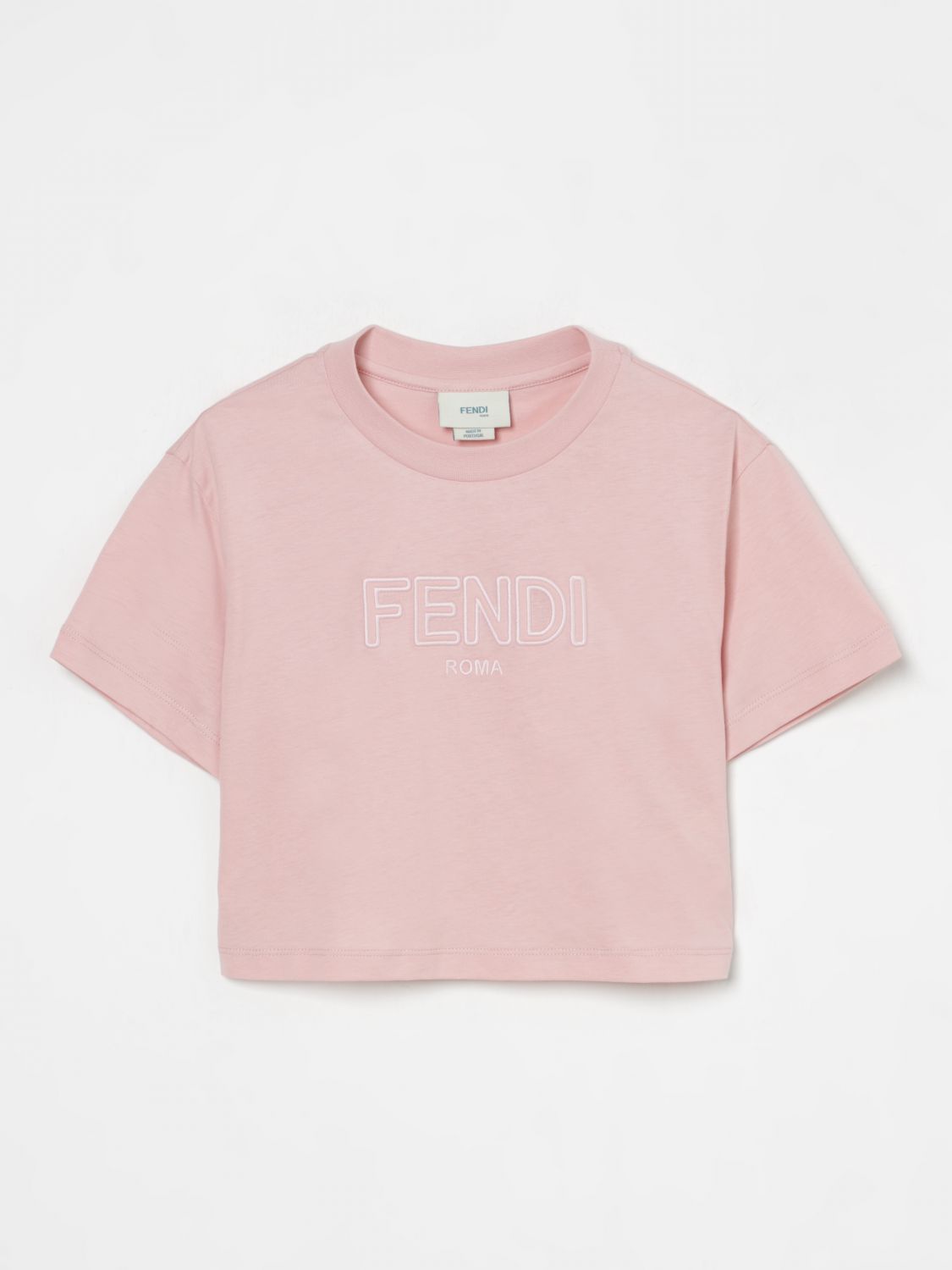 Fendi T Shirt Kids Pink
