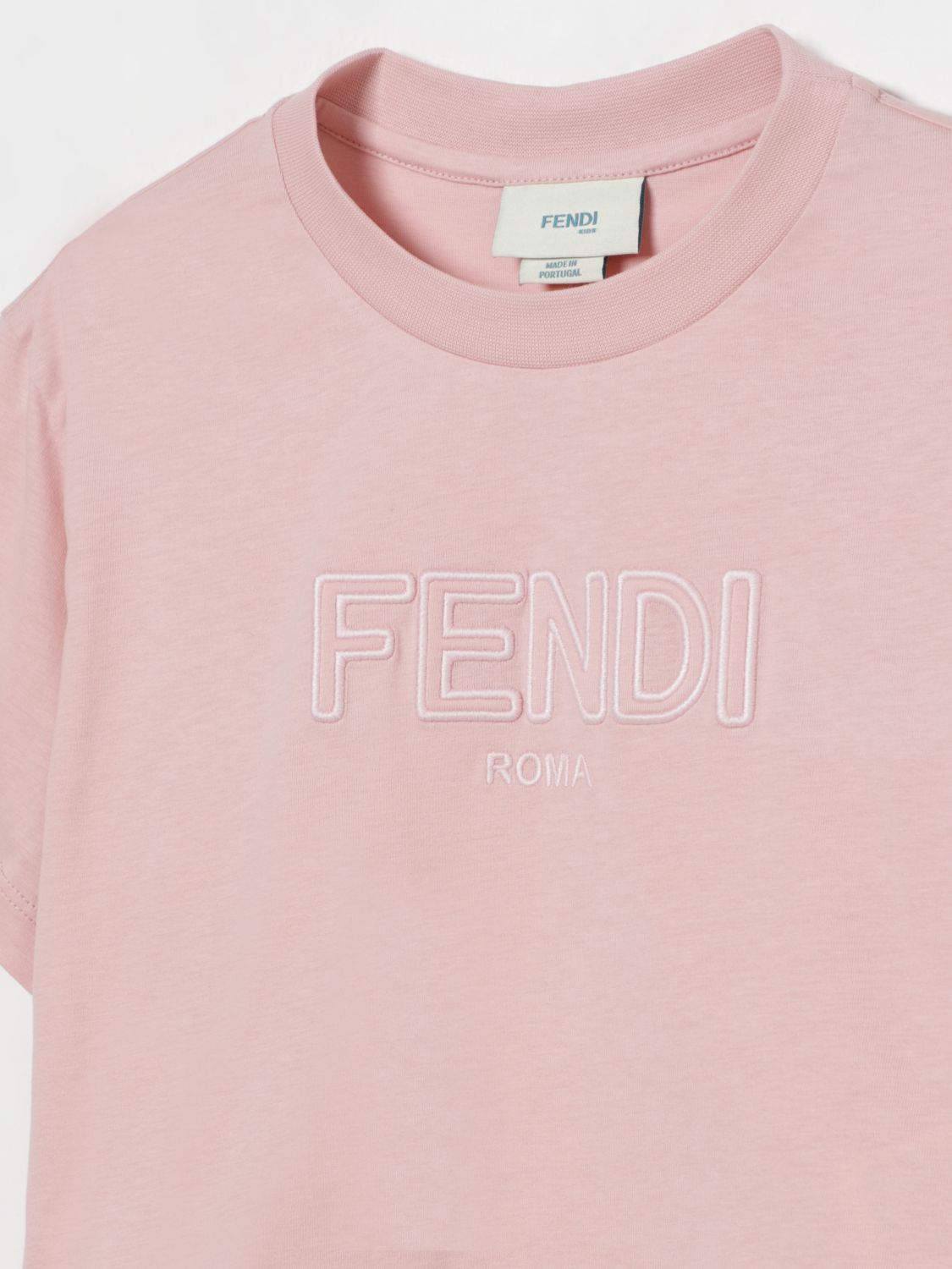 Fendi T Shirt Kids Pink