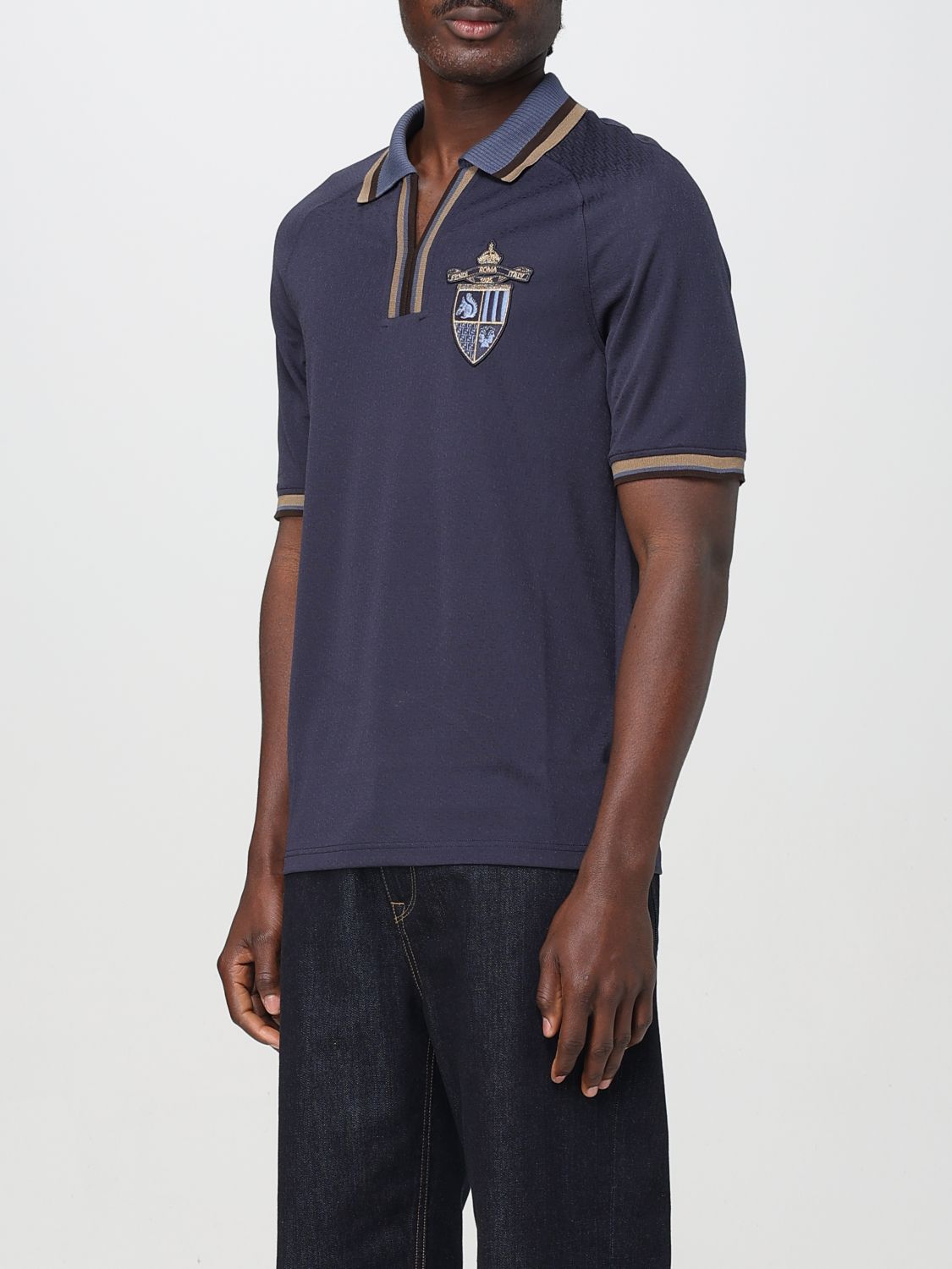 Fendi Polo Shirt Men Ocean