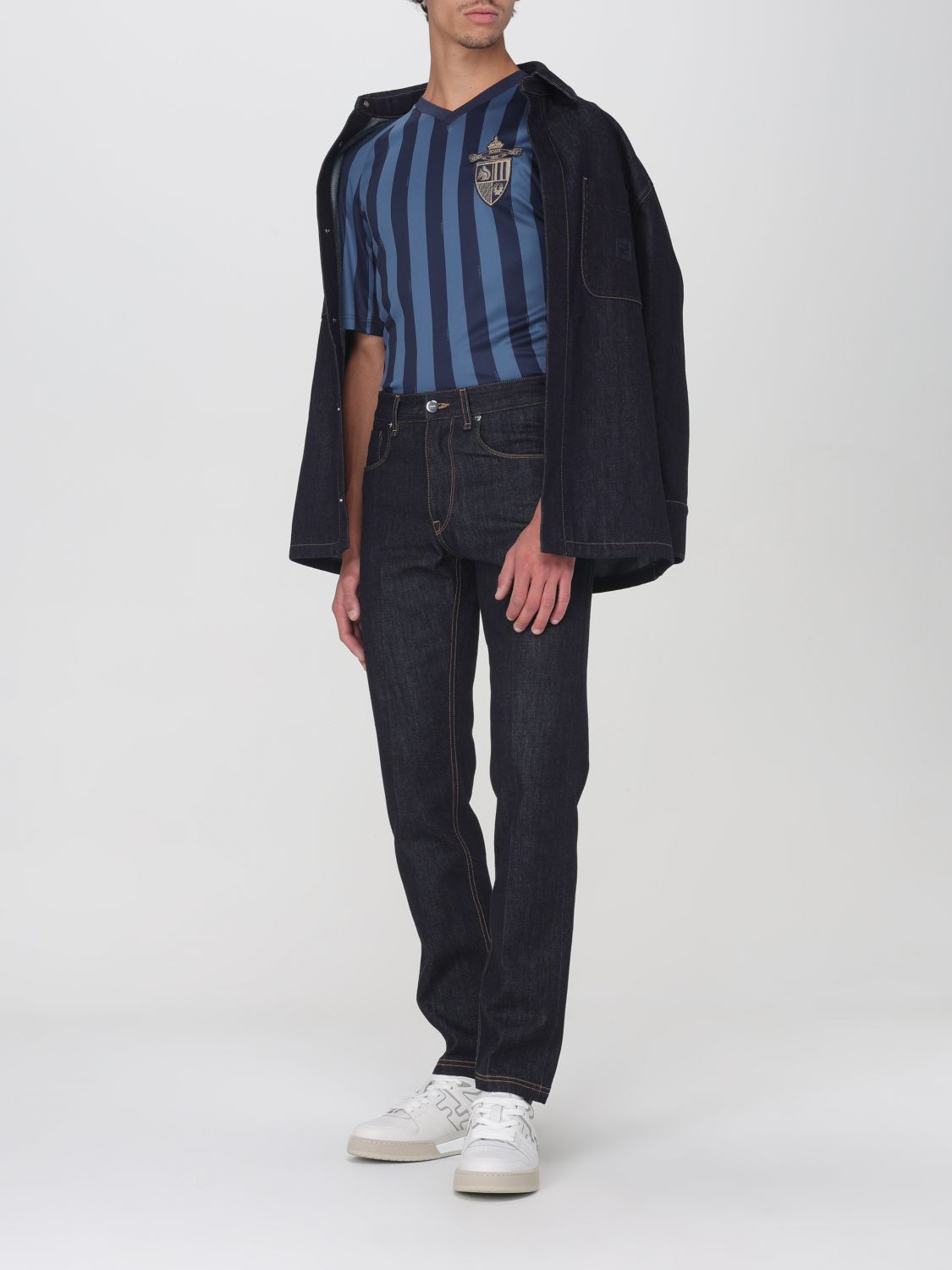 Fendi T Shirt Men Blue