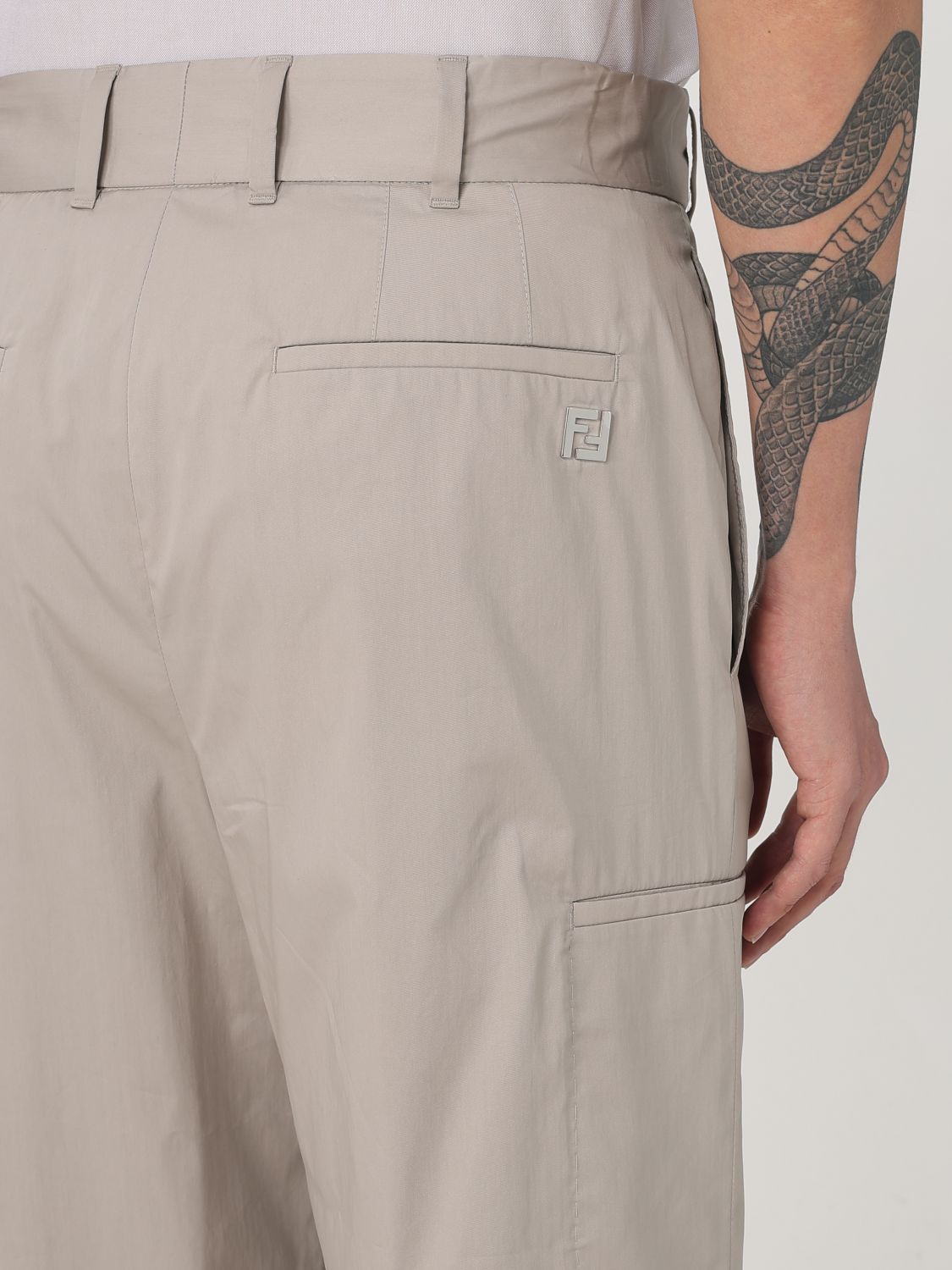 Fendi Pants Men Grey