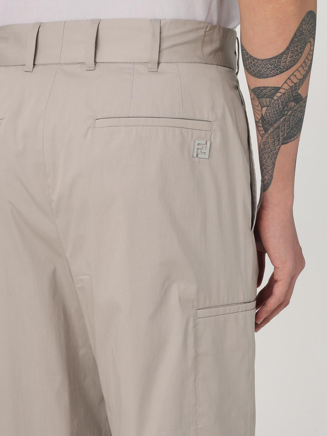 Fendi Pants Men Grey