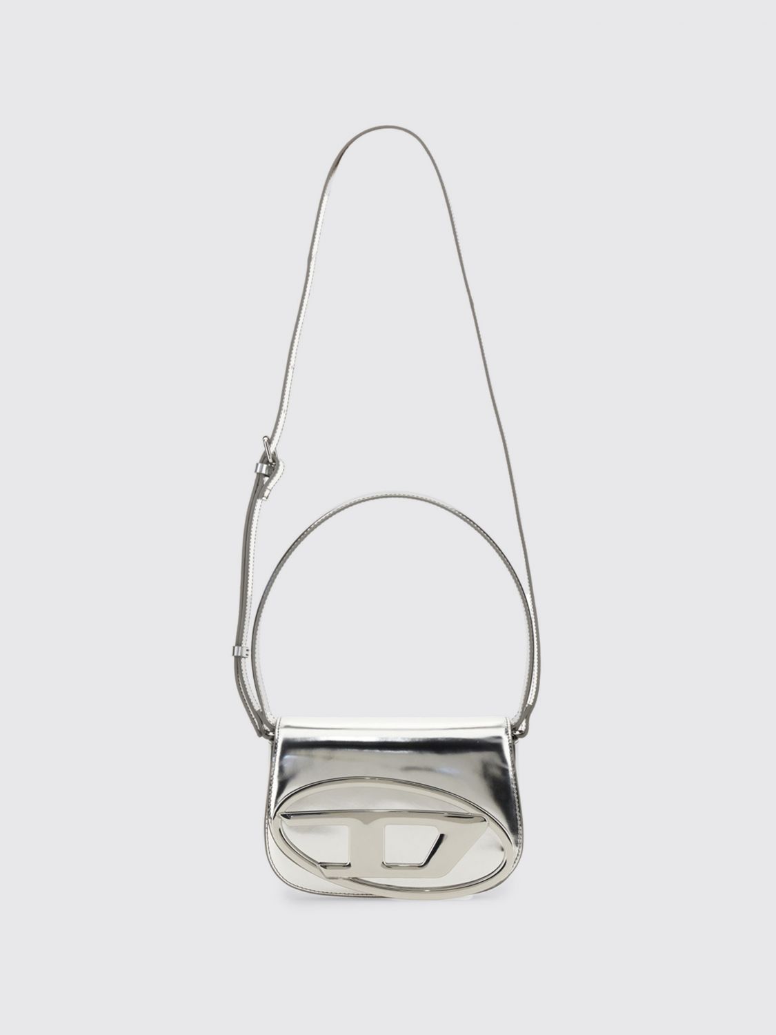 Diesel Shoulder Bag Woman Silver