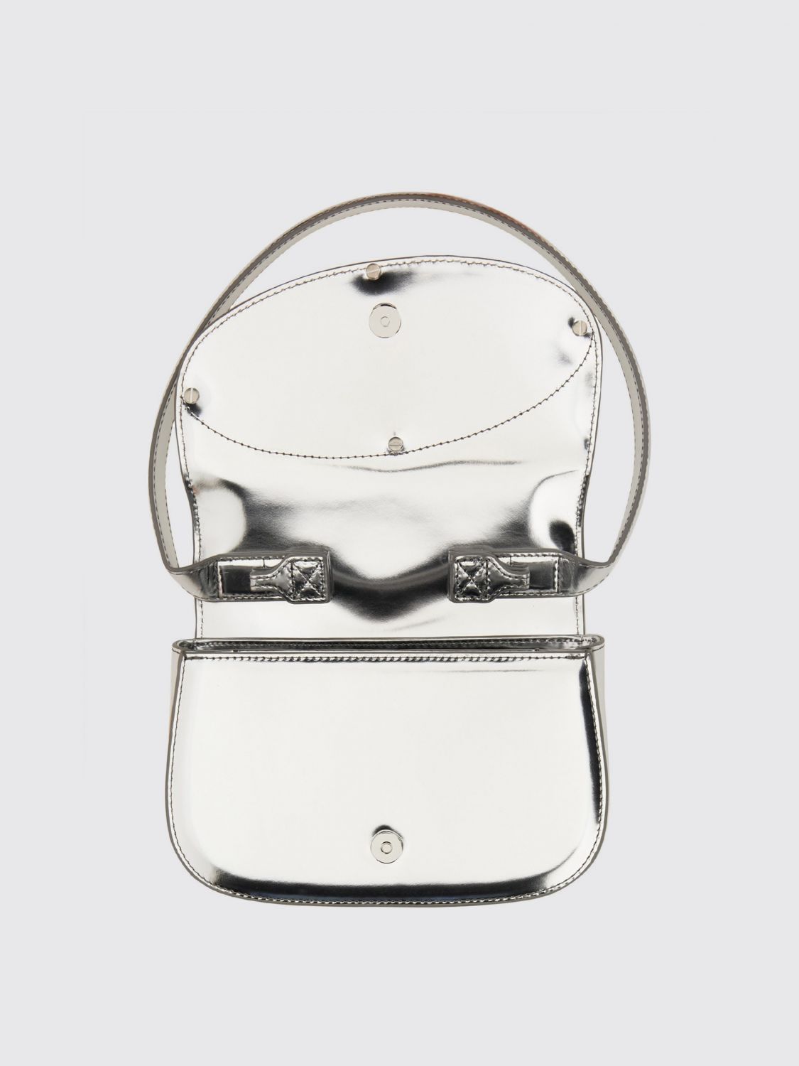 Diesel Shoulder Bag Woman Silver
