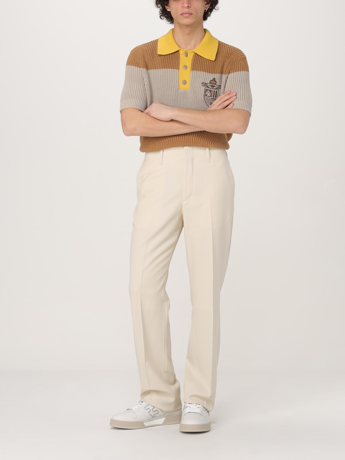 Fendi Polo Shirt Men Grey