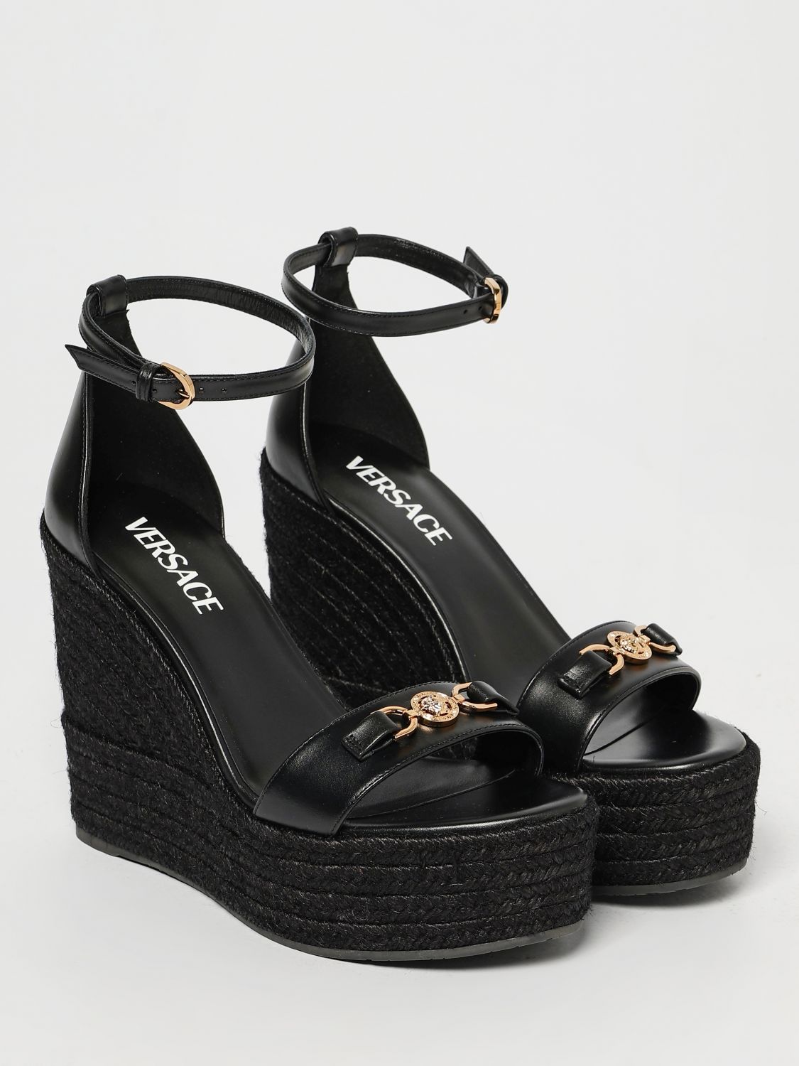 Versace Heeled Sandals Woman Black