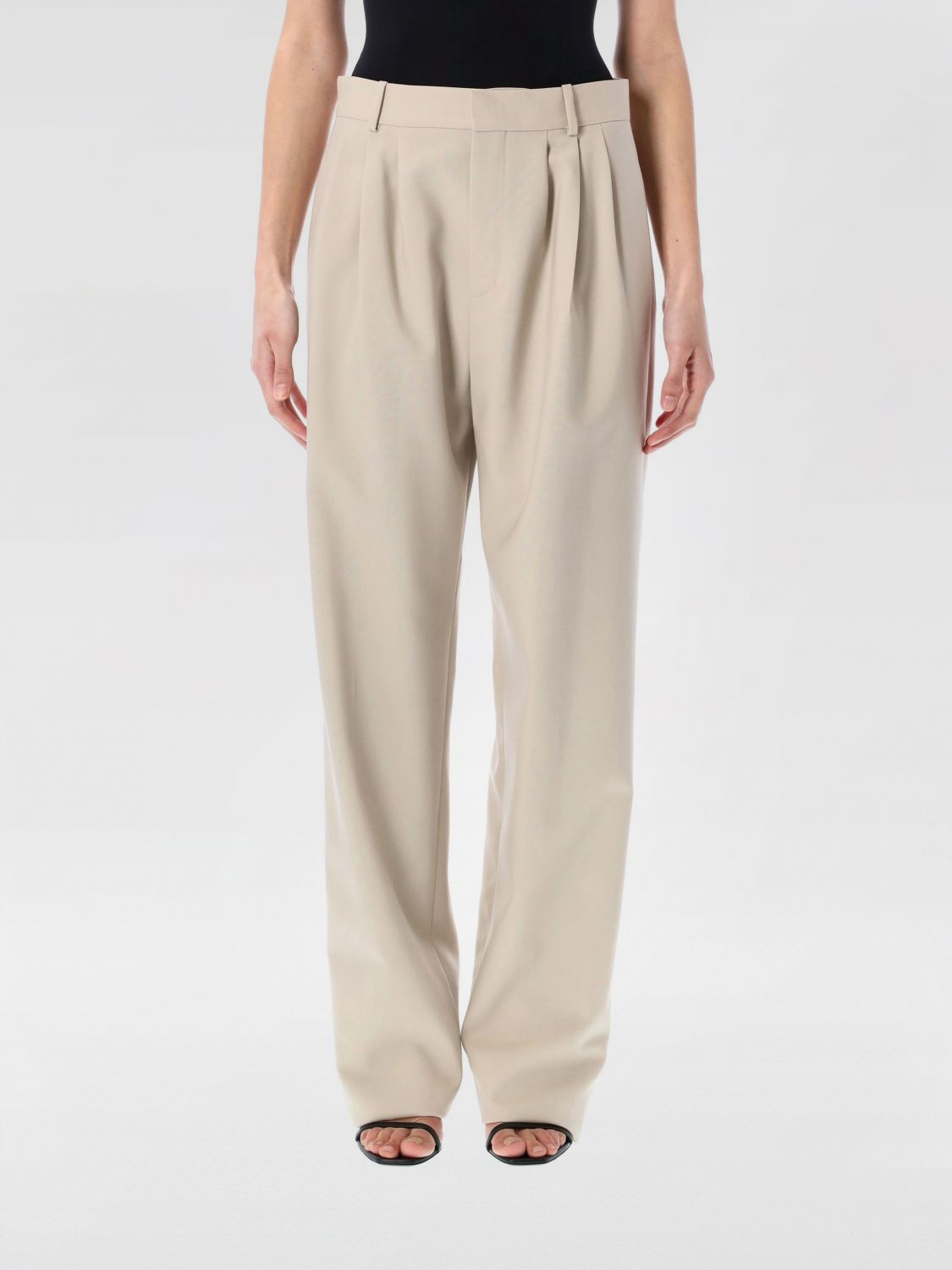 Saint Laurent Pants Woman Beige – Modishus Saint Laurent Pants Woman Beige – Modishus