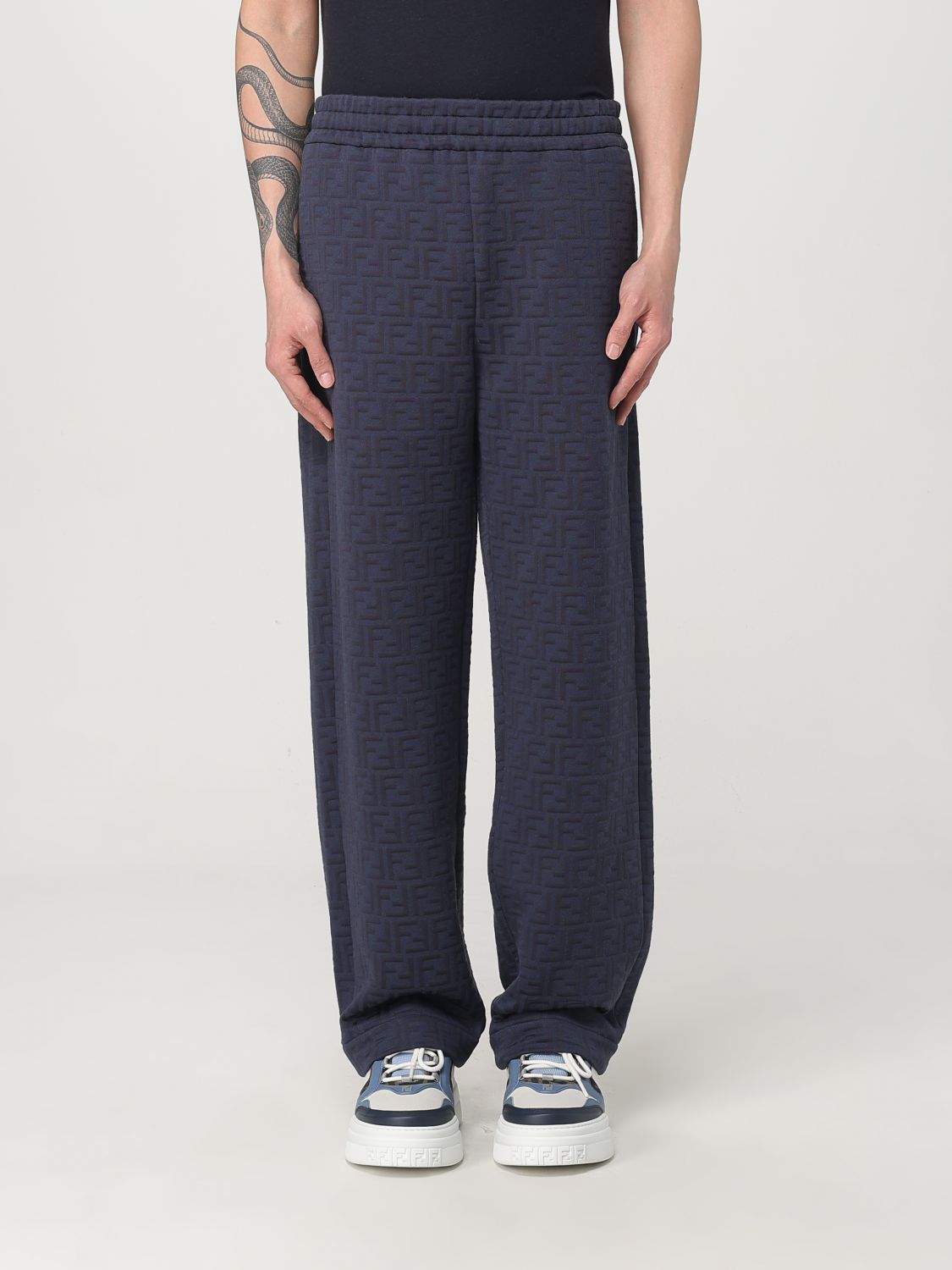 Fendi Pants Men Blue