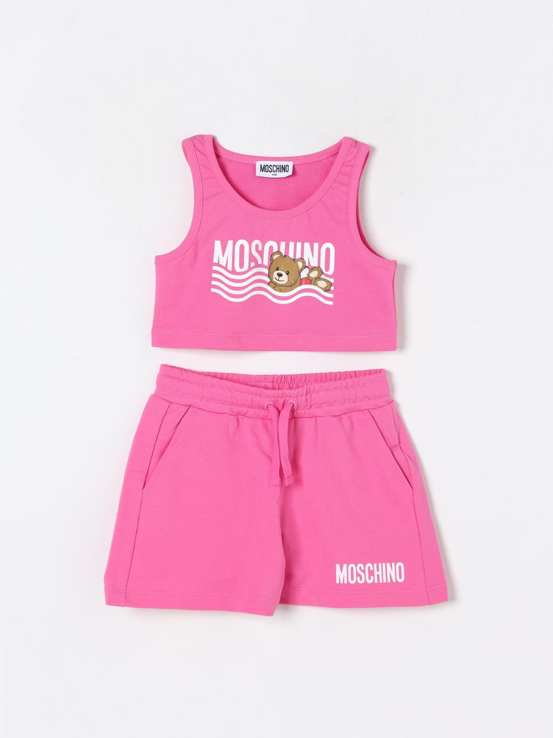 Moschino Co Ords Kids Pink