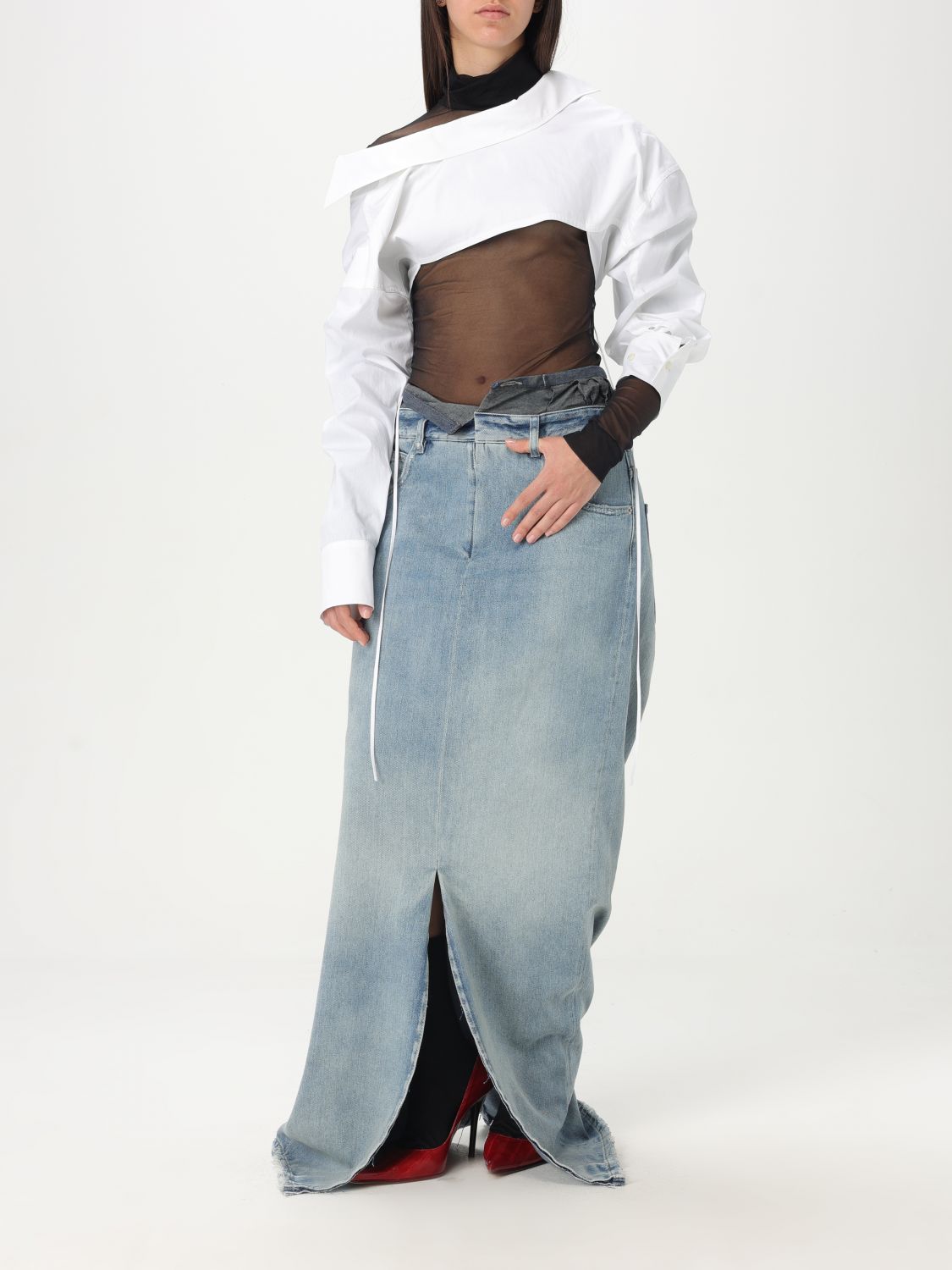 Maison Margiela Skirt Woman Blue