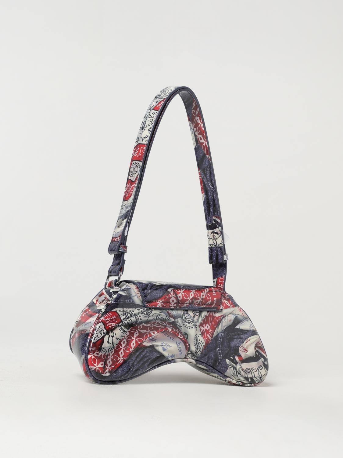 Diesel Shoulder Bag Woman Gnawed Blue