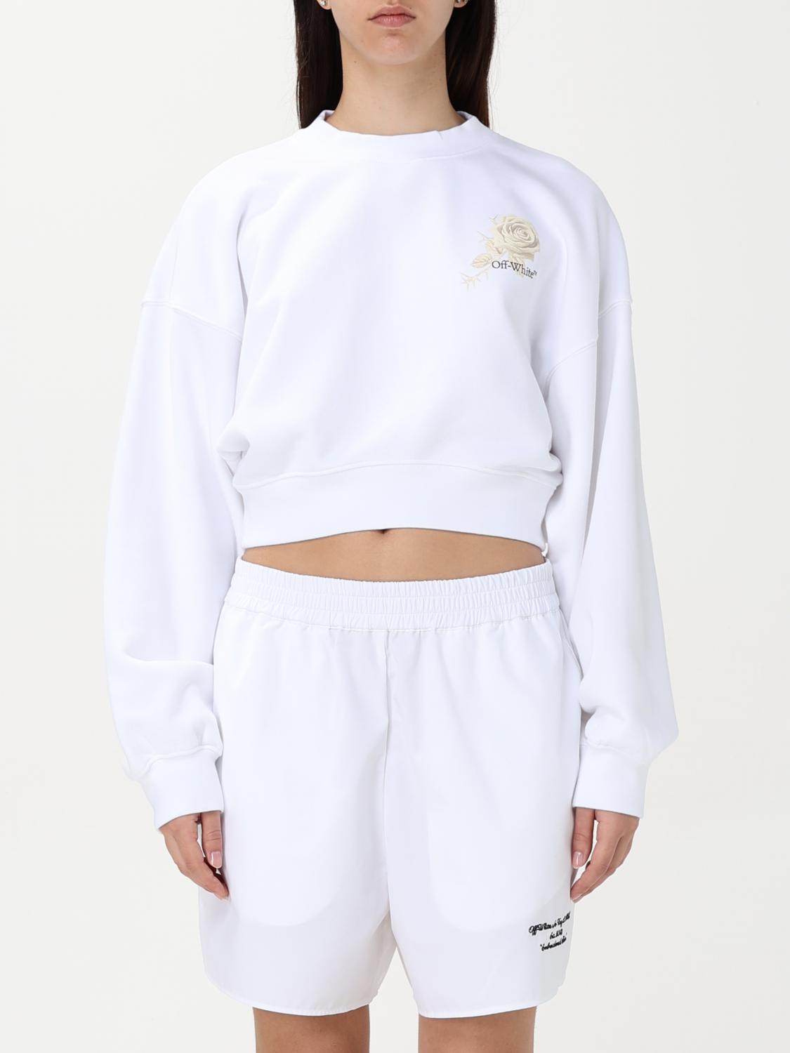 Off White Sweatshirt Woman White