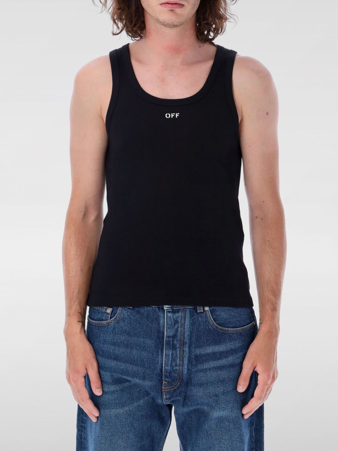 Off White Tank Top Men White