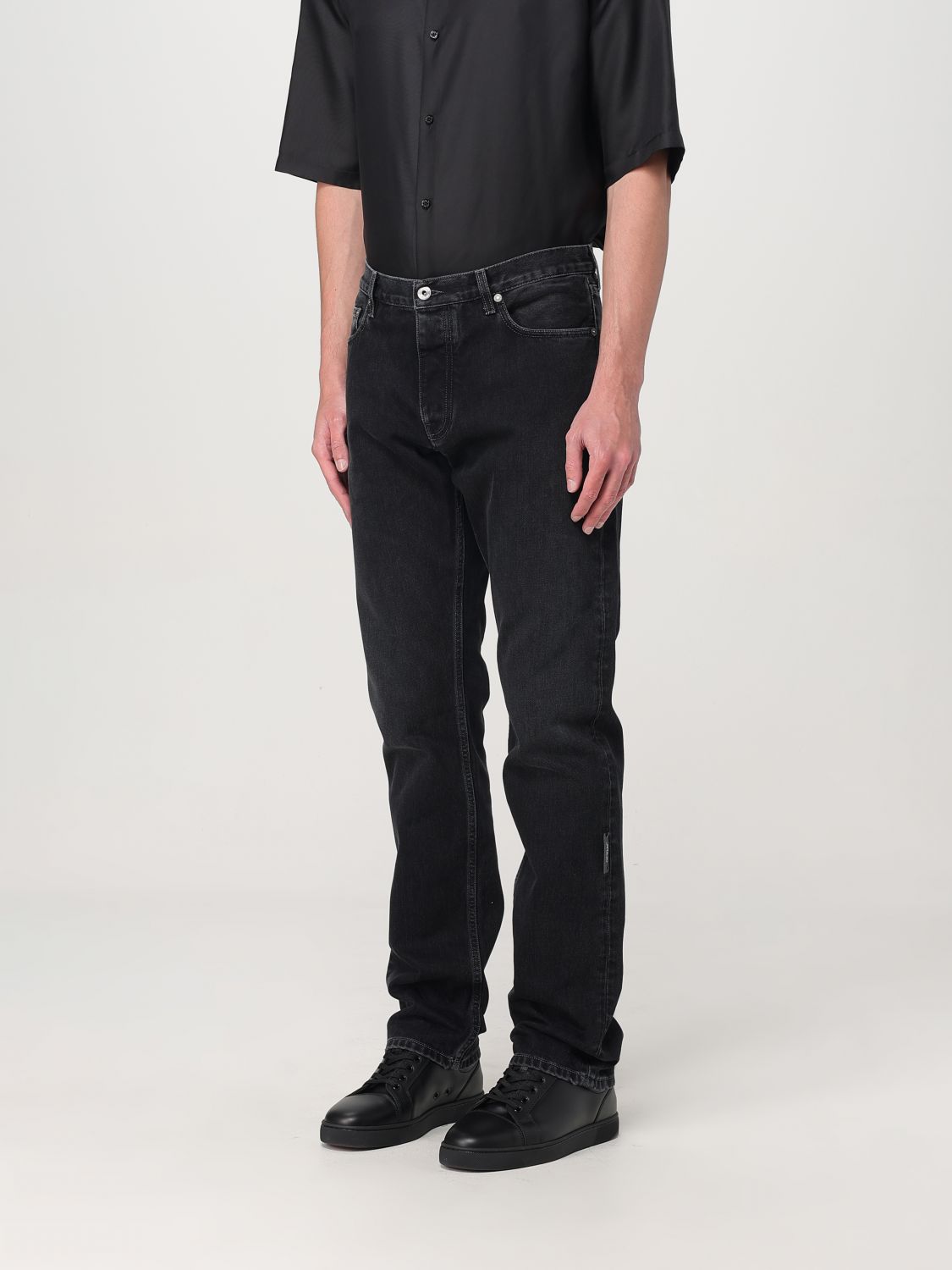 Off White Jeans Men Black