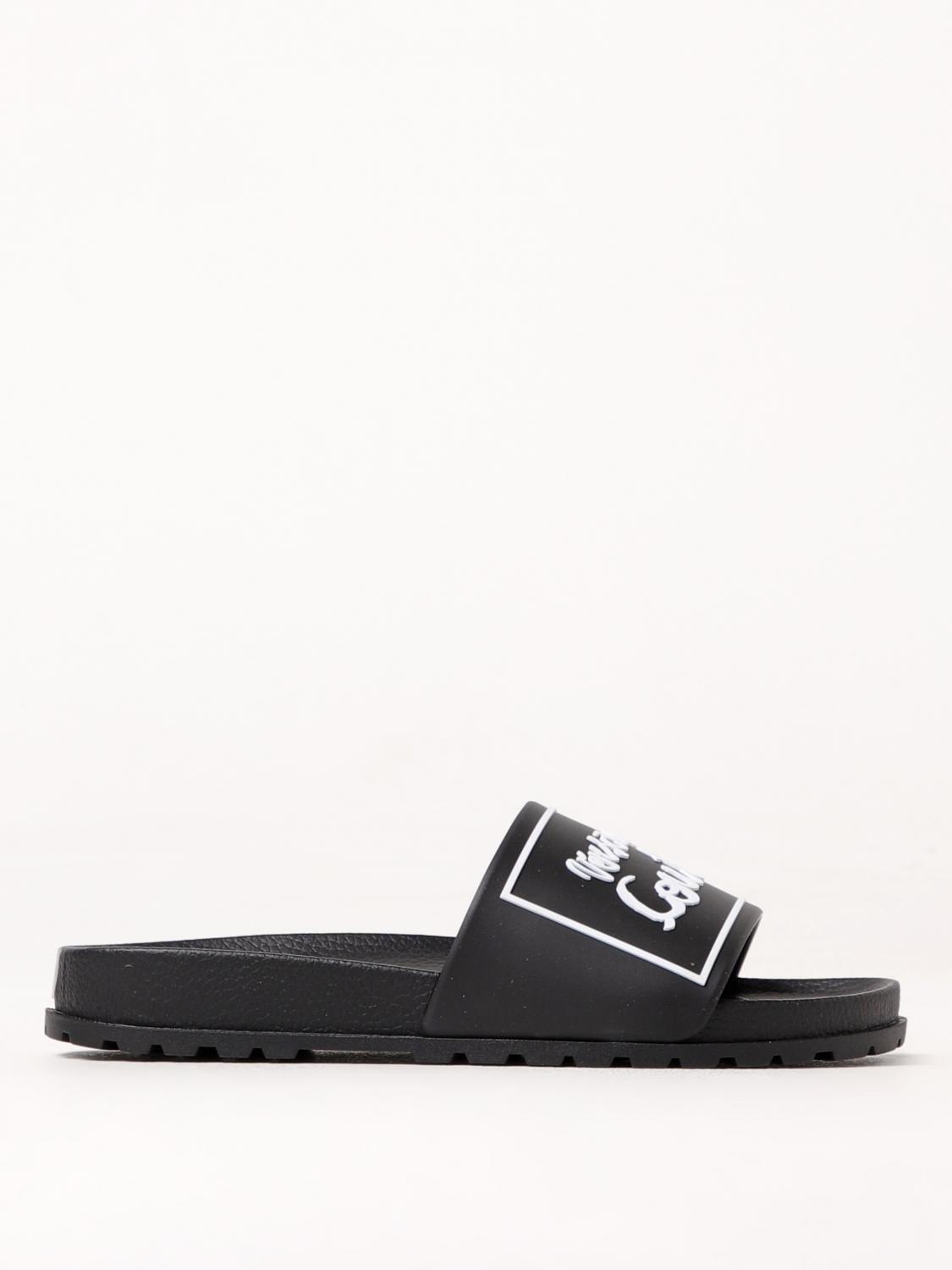 シューズ・サンダルその他 VERSACE JEANS Woman Flat sandals Black 73VA3SQ171352 899 Versace Jeans Couture Flat Sandals Woman Black – Modishus