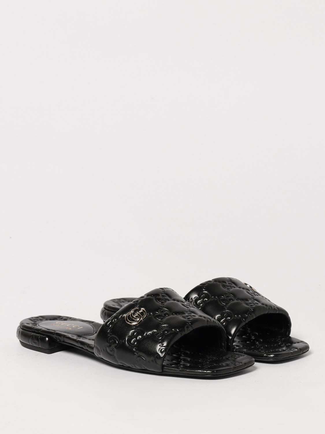 Gucci Flat Sandals Woman Black