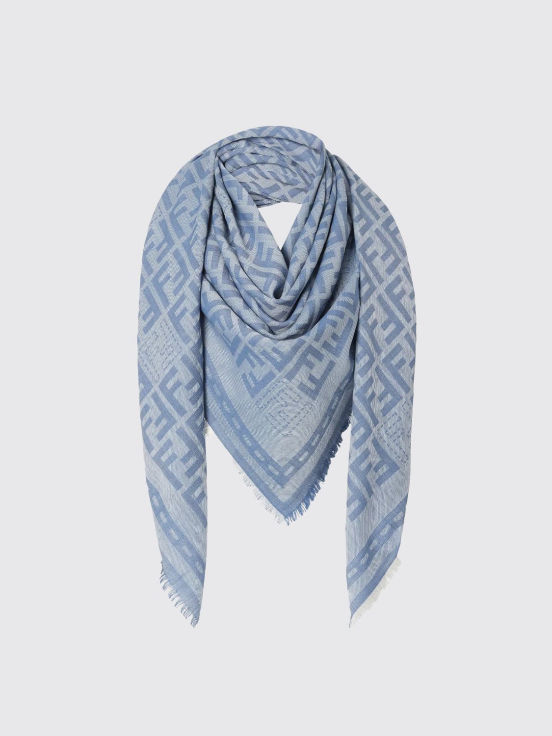 Fendi Scarf Woman Blue