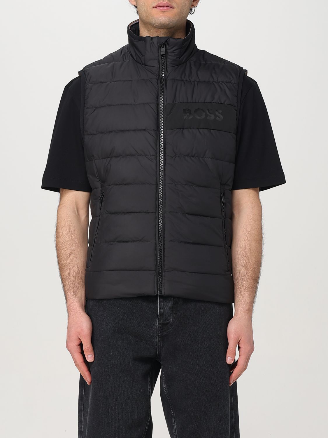 Boss Suit Vest Men Black