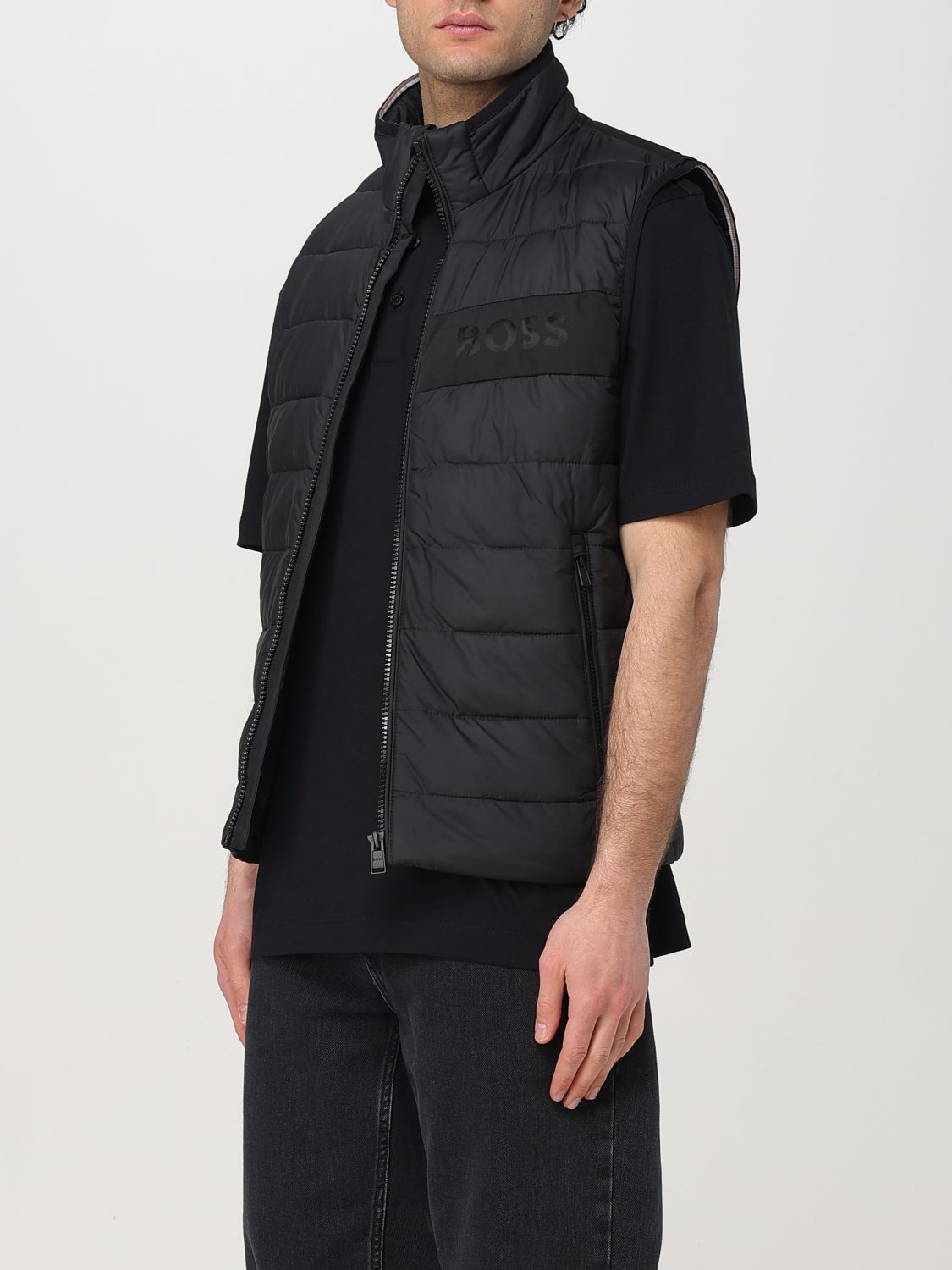 Boss Suit Vest Men Black