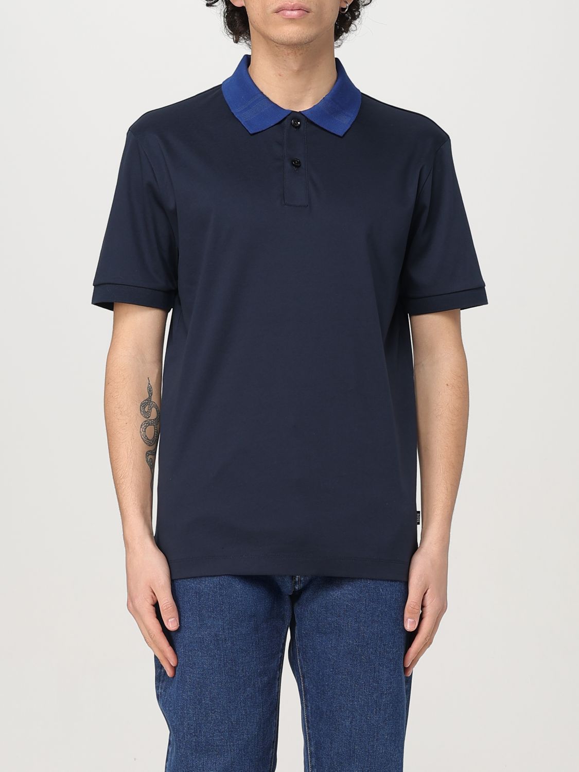 Boss Polo Shirt Men Blue