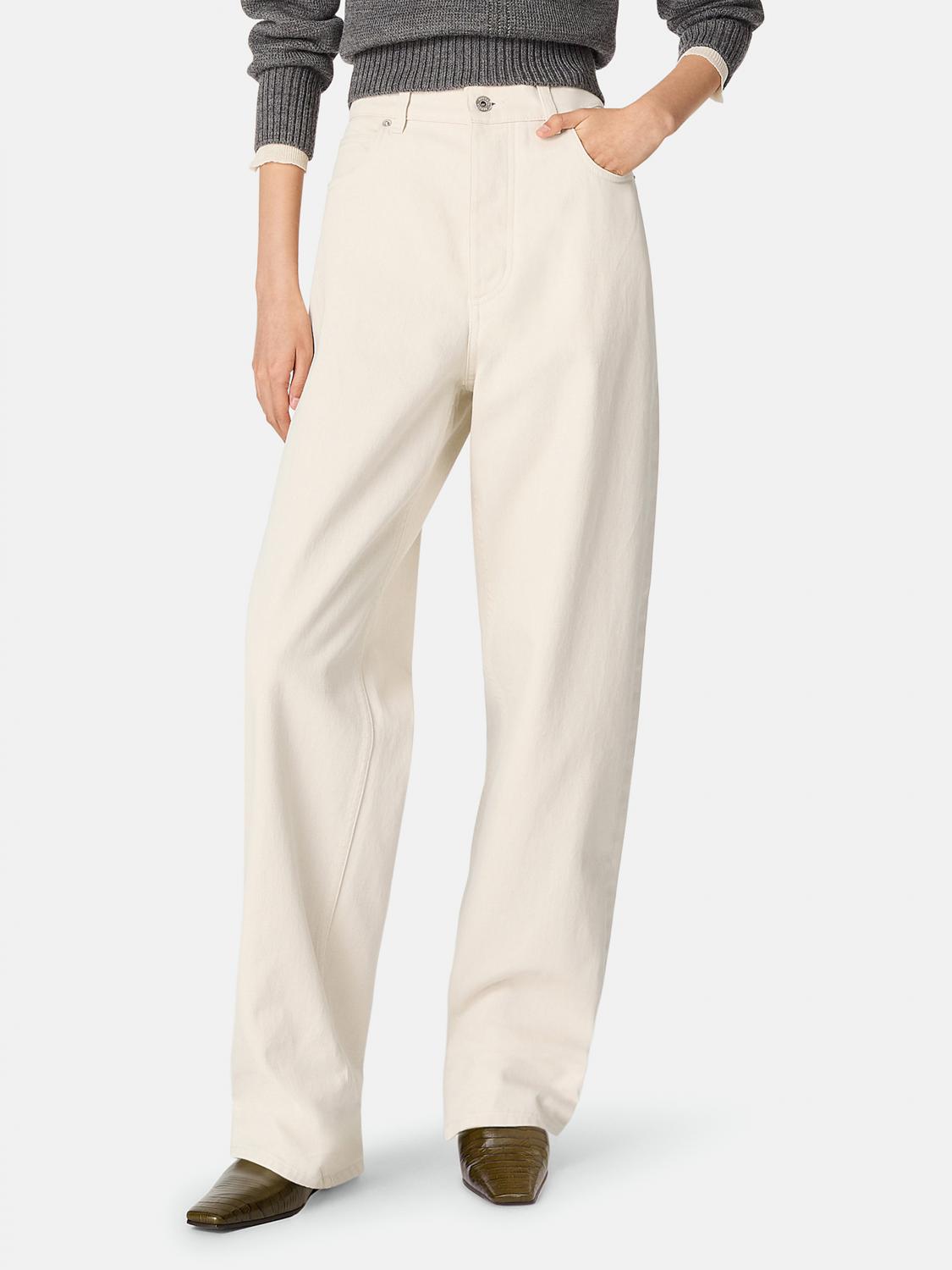 デニム・ジーパン BOTTEGA VENETA Woman Jeans Yellow Cream 824659V5DV0 9247 Bottega Veneta Jeans Woman Yellow Cream – Modishus
