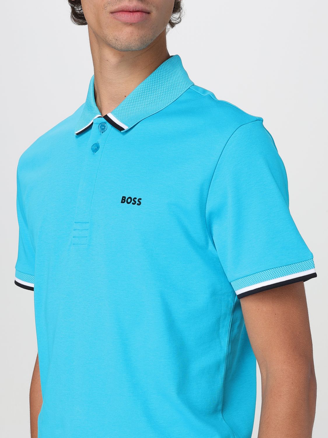 Boss Polo Shirt Men Blue