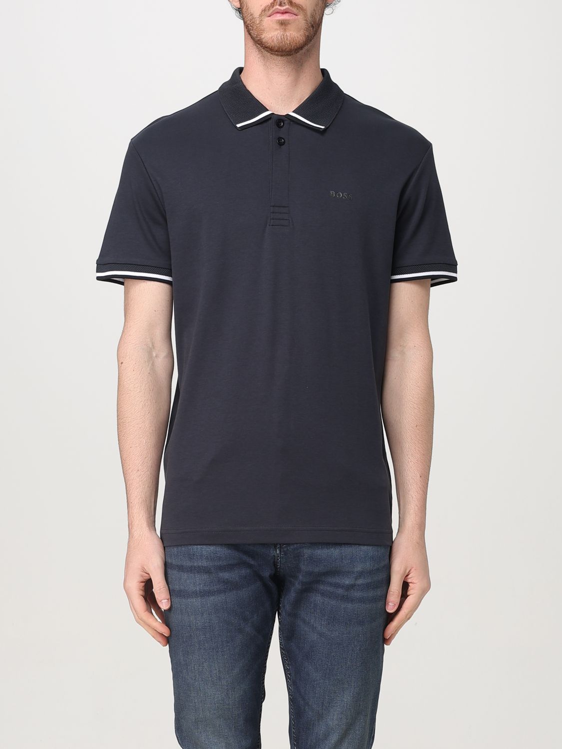 Boss Polo Shirt Men Blue