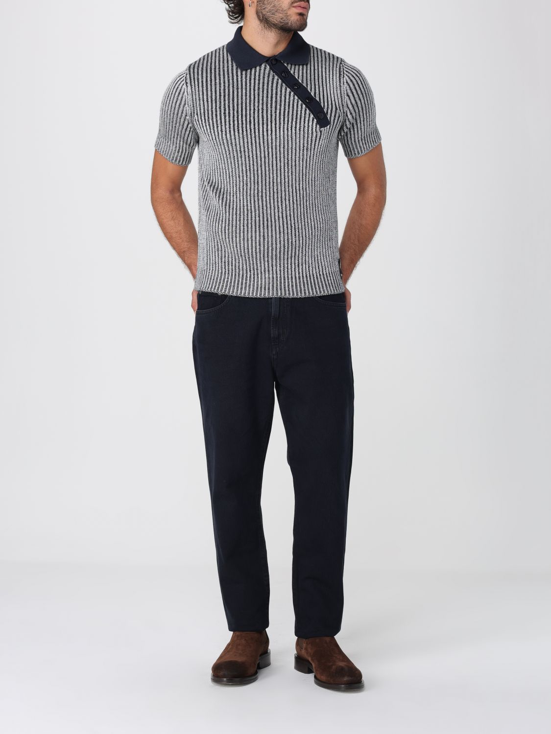 Fendi Polo Shirt Men Blue