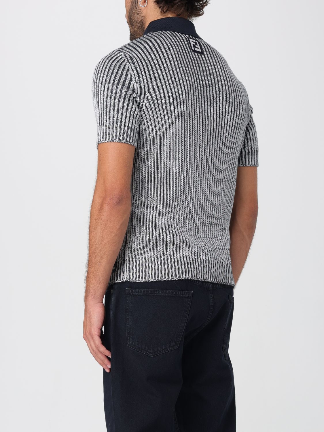 Fendi Polo Shirt Men Blue