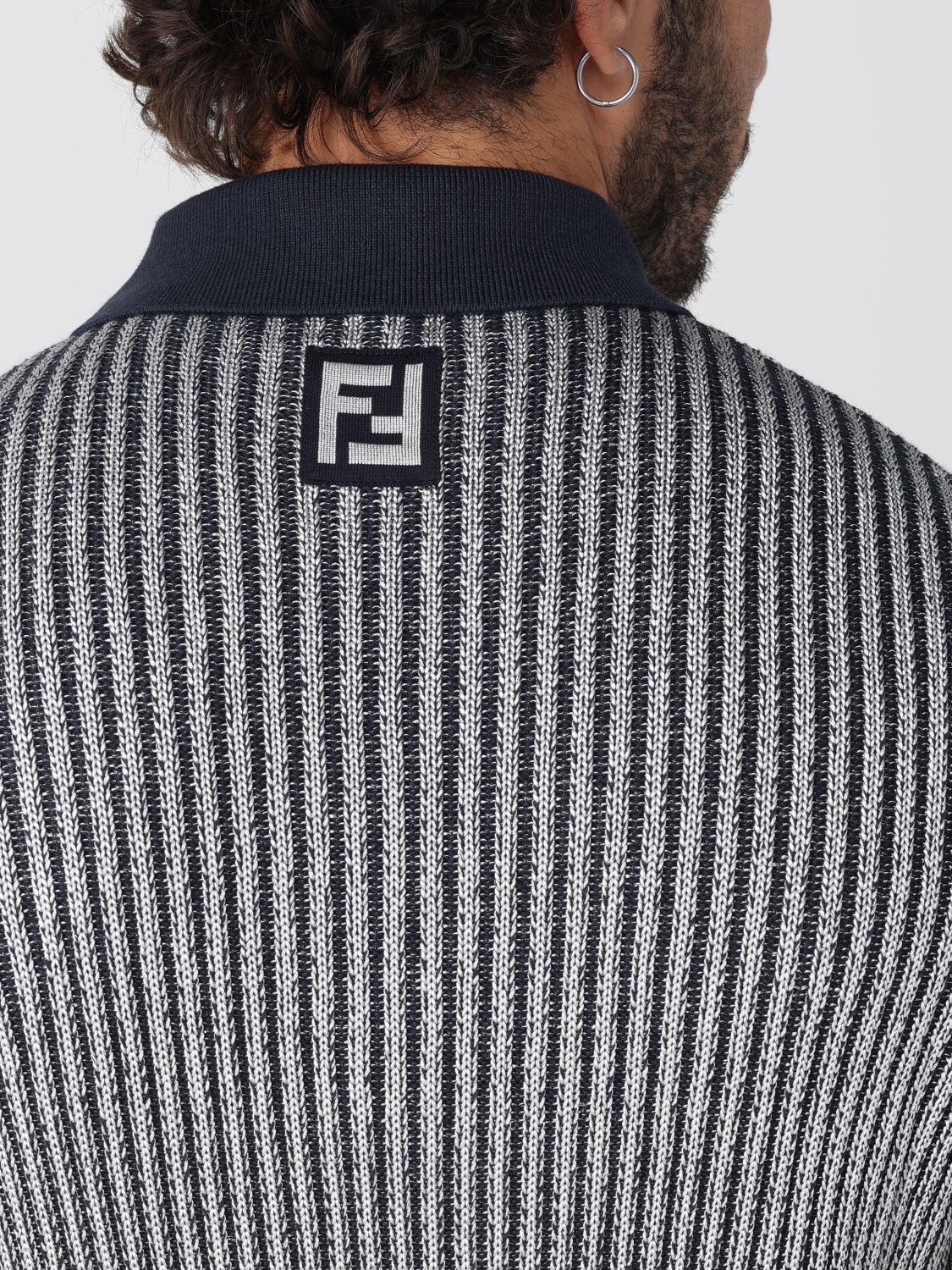 Fendi Polo Shirt Men Blue