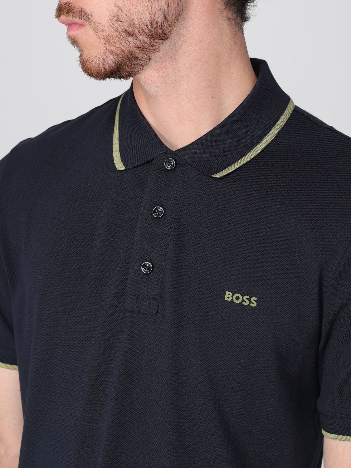 Boss Polo Shirt Men Blue