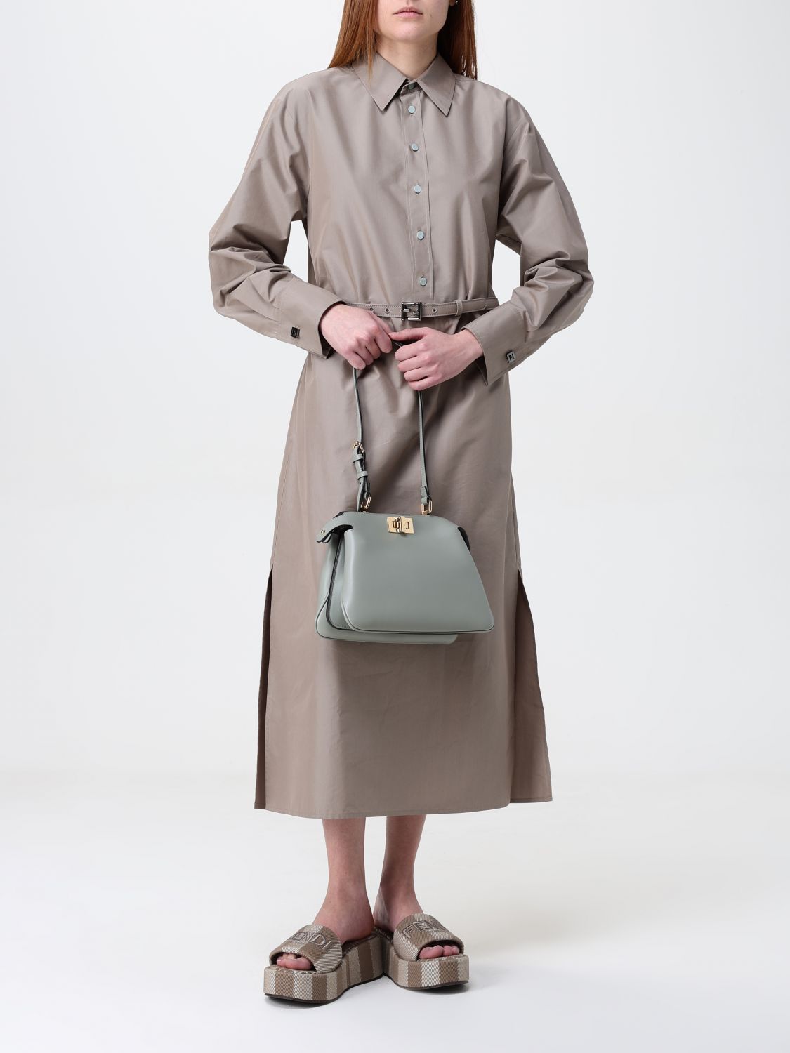 Fendi Dress Woman Beige
